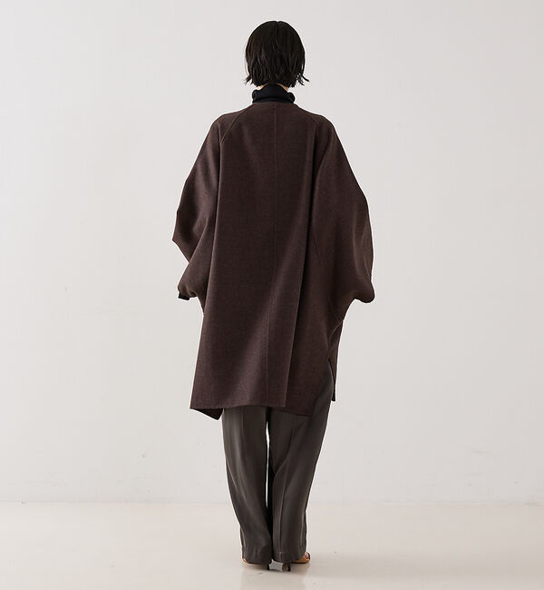 The Store by C' 「【COCUCA】リバーカラーケープ」|ノーカラーコート|