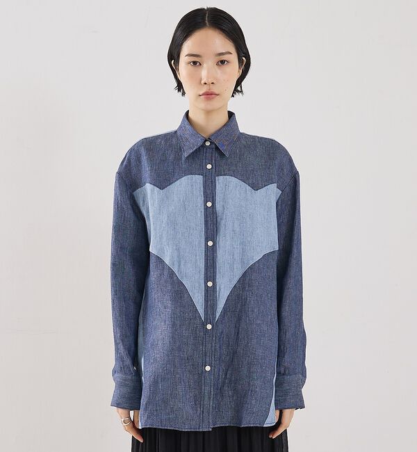 The Store by C' 「【TWP】Austin Shirt in Washed Hemp Denim／ヘ」|シャツ・ブラウス|