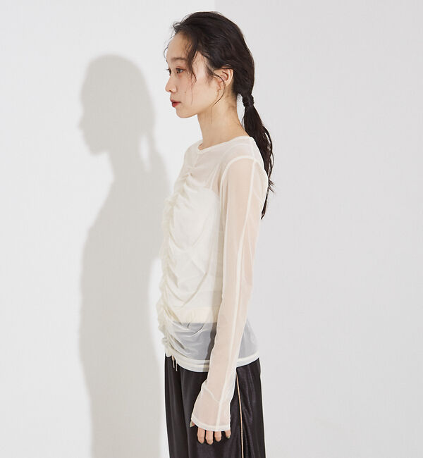 NOMINE「フロントシャーリング シアー ロンT」|Tシャツ・カットソー|