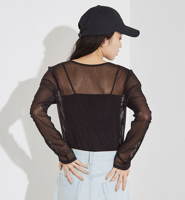 NOMINE「フロントシャーリング シアー ロンT」|Tシャツ・カットソー|