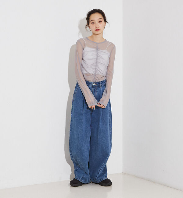 NOMINE「フロントシャーリング シアー ロンT」|Tシャツ・カットソー|