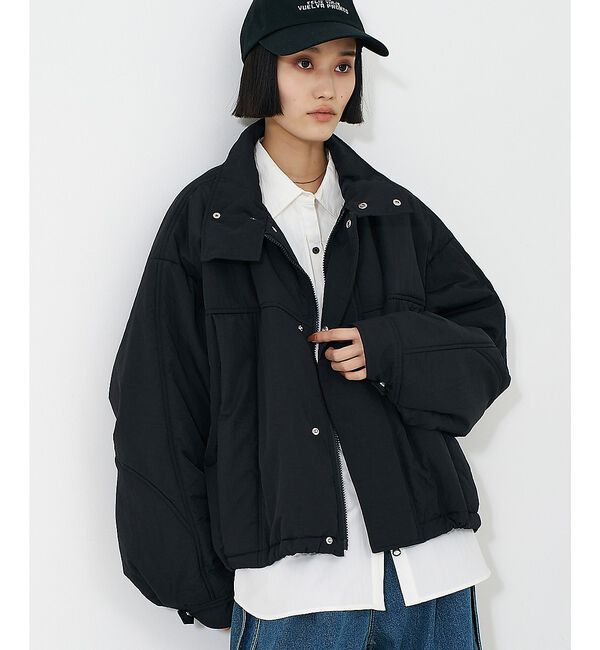 NOMINE「ショート モンスターパーカー」|ダウン|ブラック