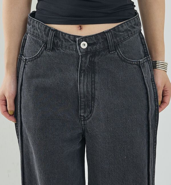 NOMINE「サイドライン ワイド デニムパンツ【予約】」|デニム|