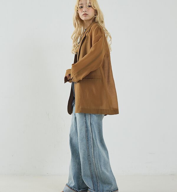 NOMINE「サイドライン ワイド デニムパンツ【予約】」|デニム|