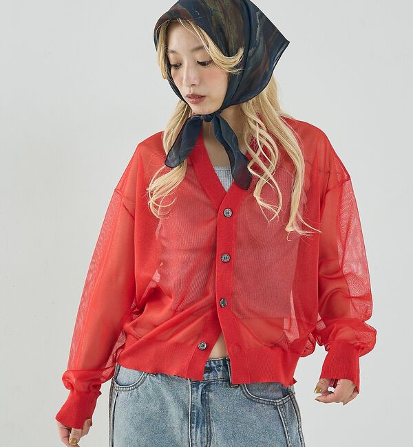 NOMINE「メロー シアー スカーフ【予約】」|バンダナ・スカーフ|