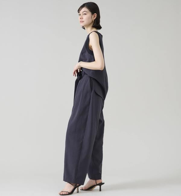 TIARA「バイカラーノースリーブブラウス（セットアップ可）」|シャツ・ブラウス|