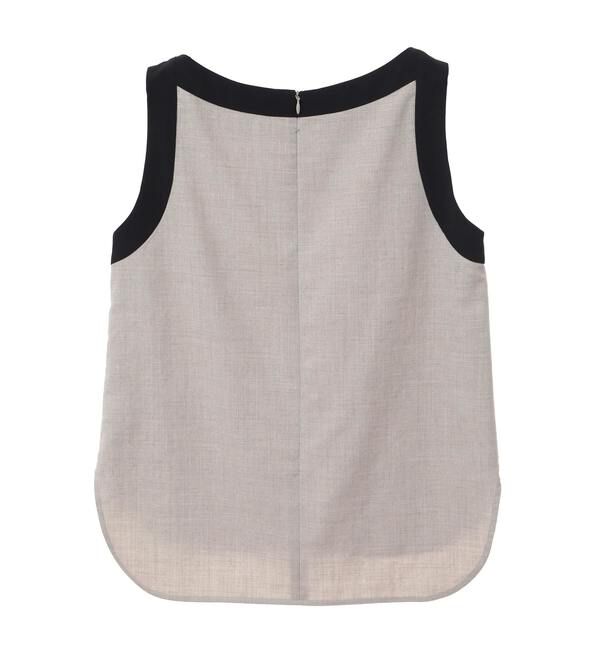 TIARA「バイカラーノースリーブブラウス（セットアップ可）」|シャツ・ブラウス|