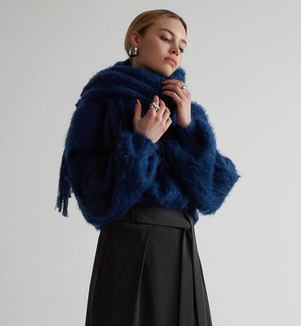 Liesse「モヘア混ボリュームストール」|ストール|