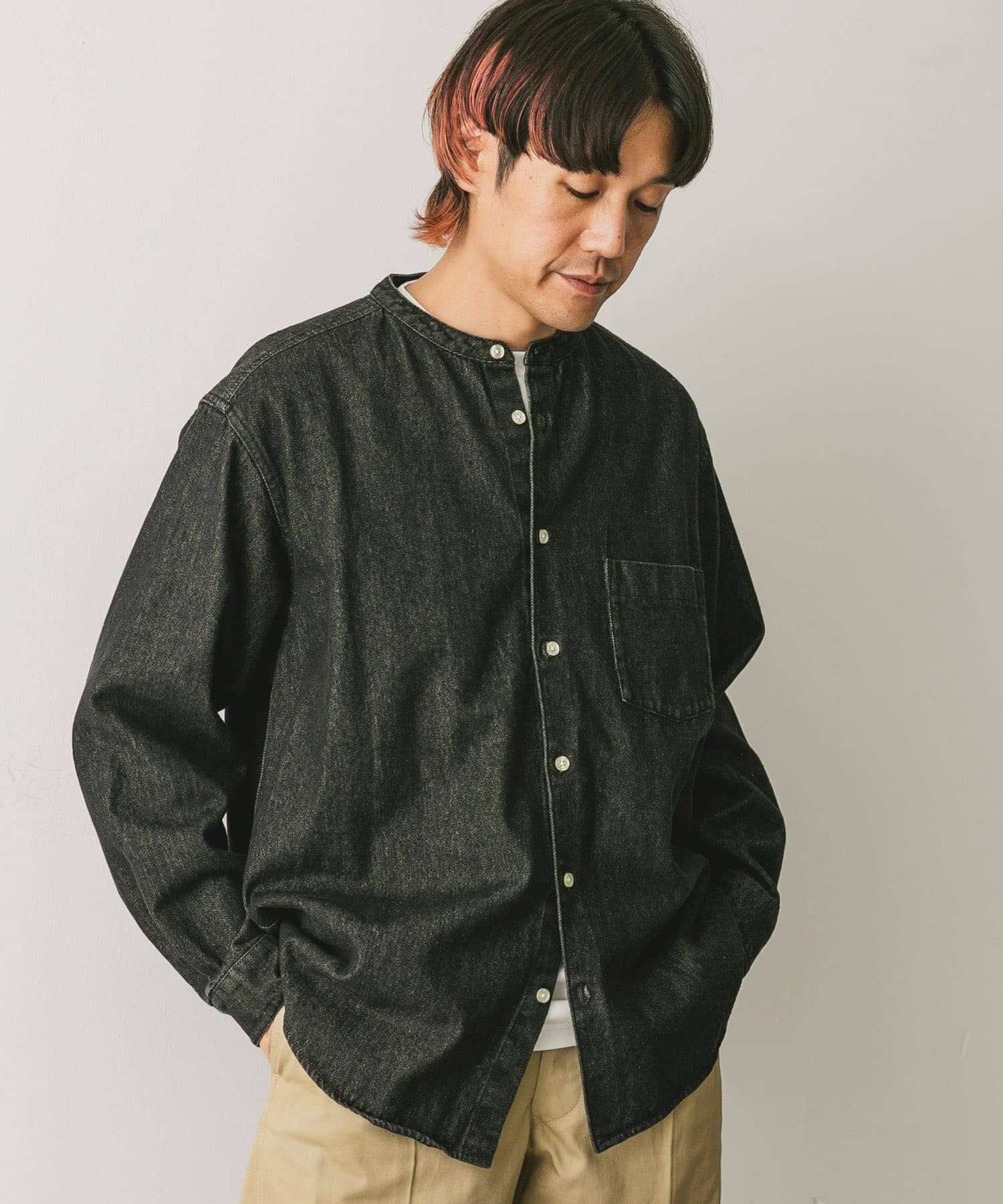 URBAN RESEARCH DOORS「デニムバンドカラーシャツ」|シャツ・ブラウス|