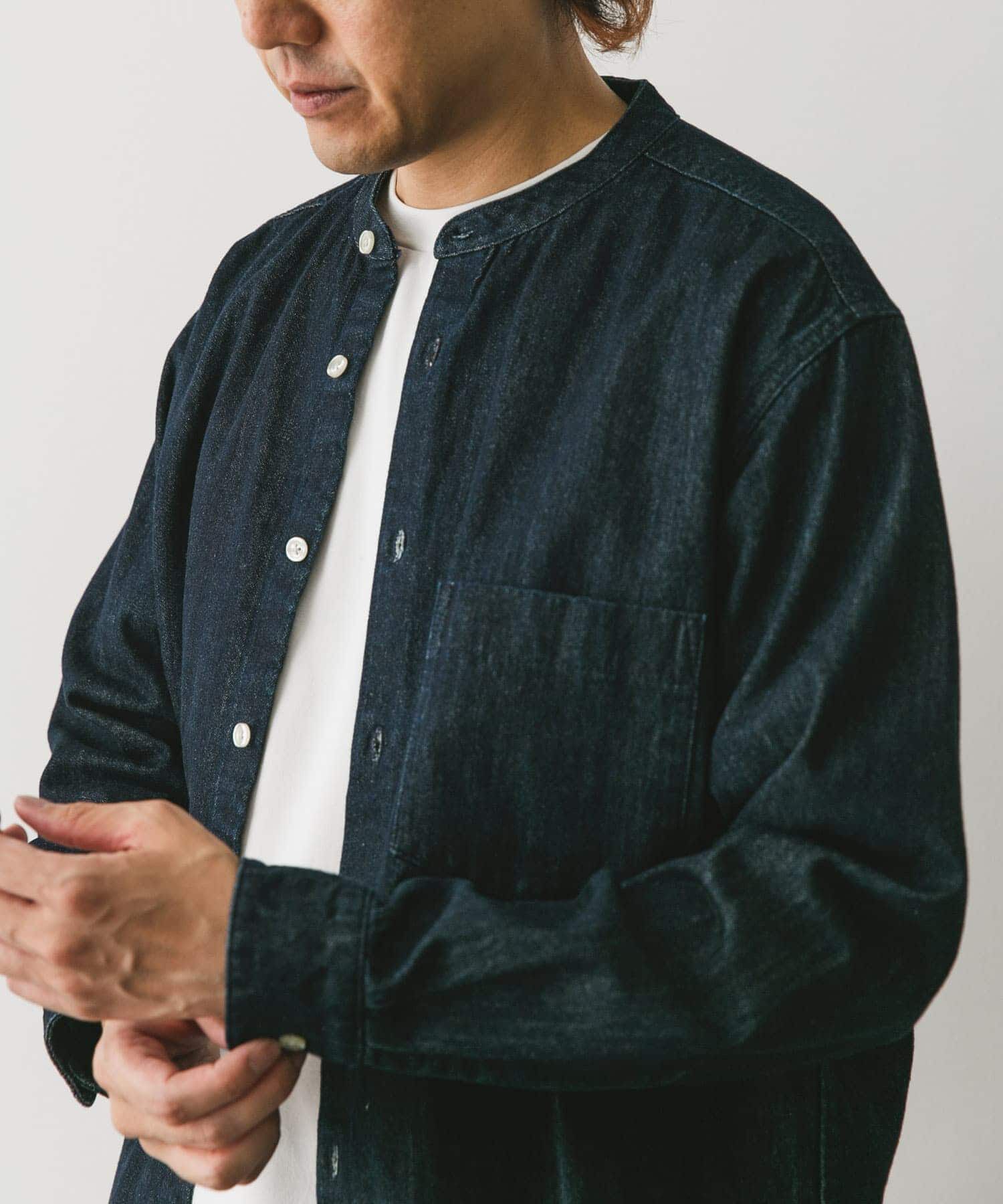 URBAN RESEARCH DOORS「デニムバンドカラーシャツ」|シャツ・ブラウス|