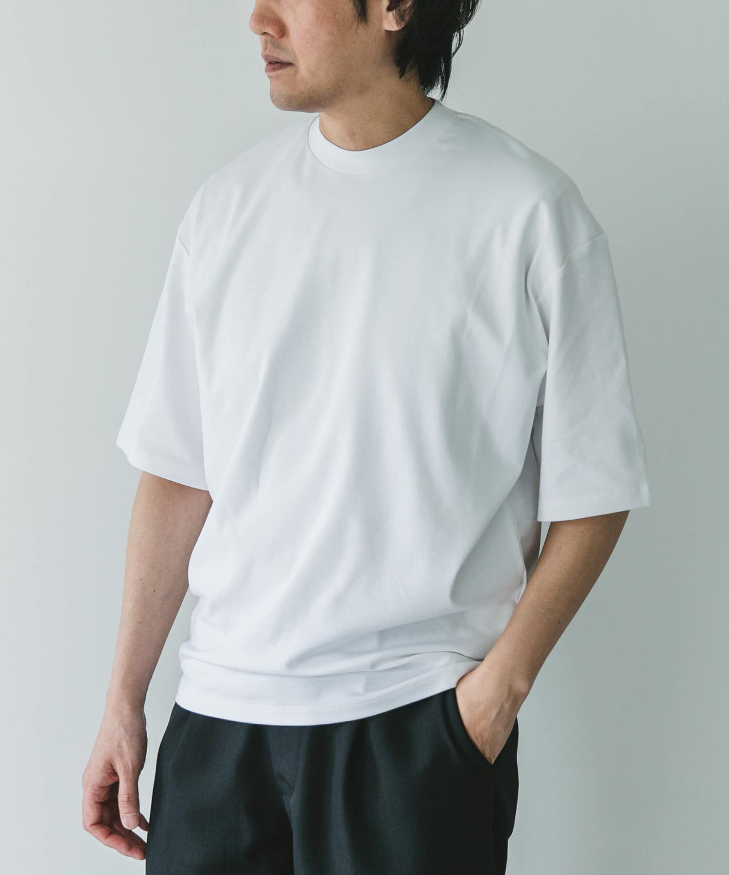 URBAN RESEARCH DOORS「『UR TECH』防汚ワイドテーパードTシャツ」|Tシャツ・カットソー|ホワイト