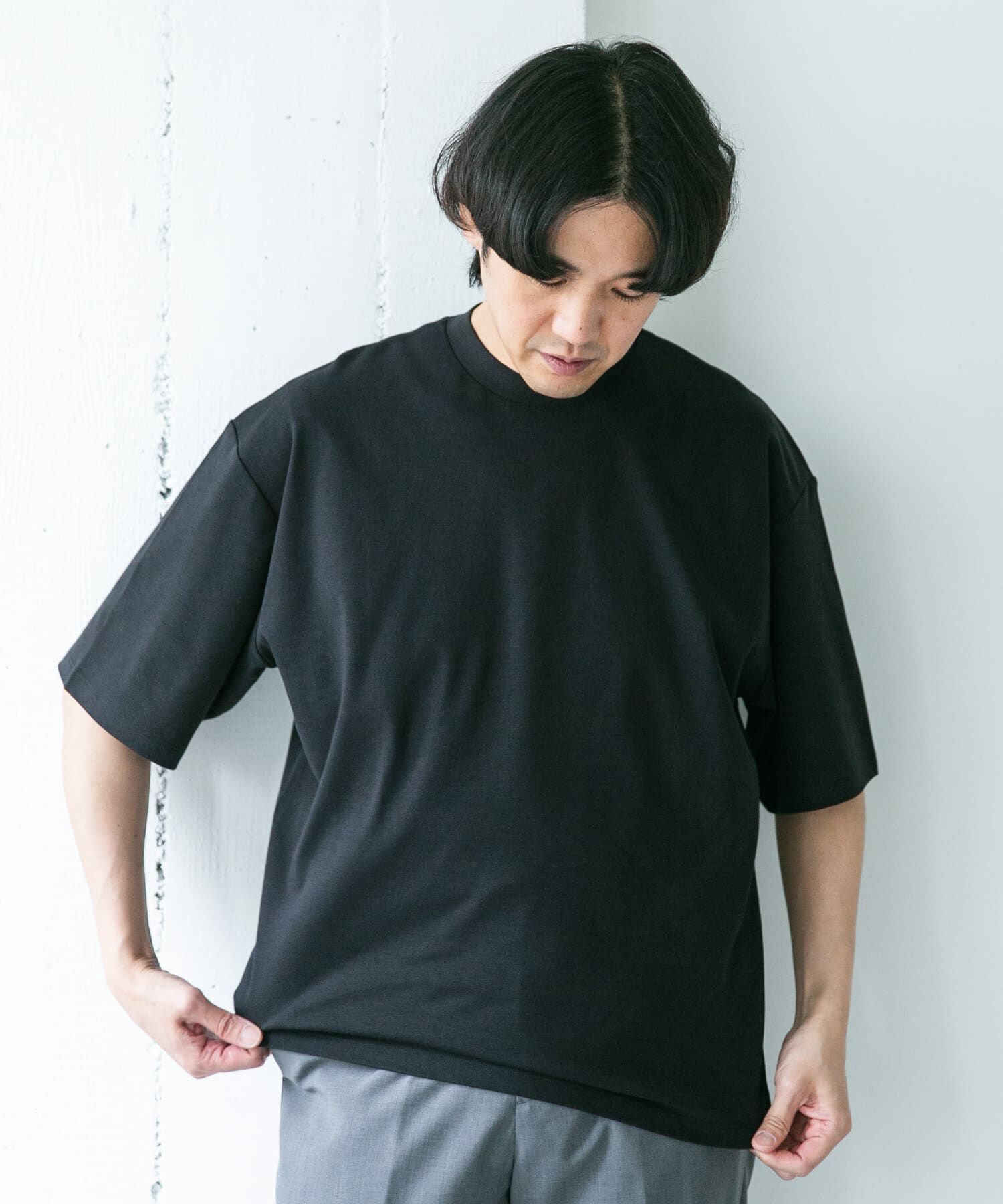 URBAN RESEARCH DOORS「『UR TECH』防汚ワイドテーパードTシャツ」|Tシャツ・カットソー|