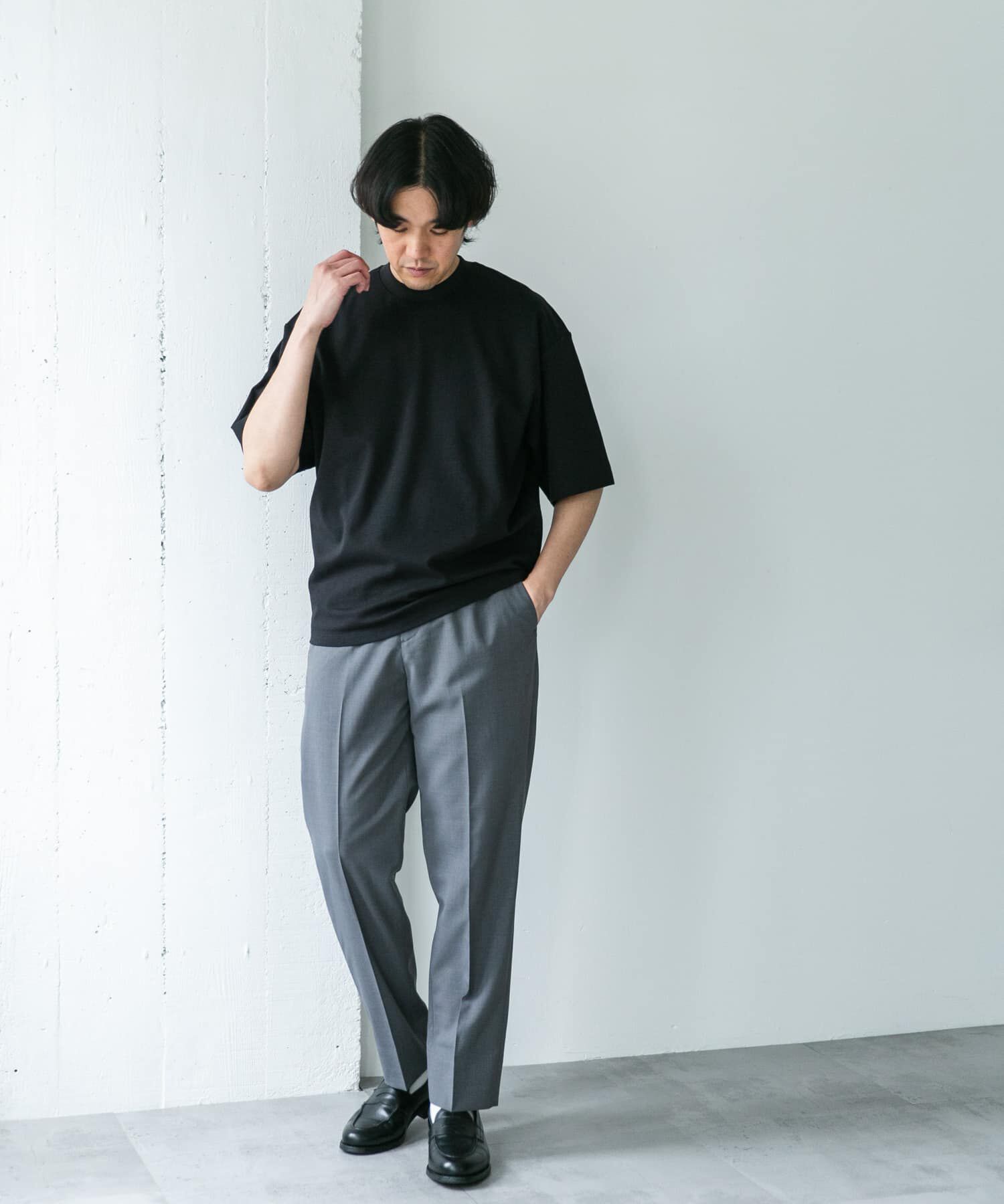 URBAN RESEARCH DOORS「『UR TECH』防汚ワイドテーパードTシャツ」|Tシャツ・カットソー|