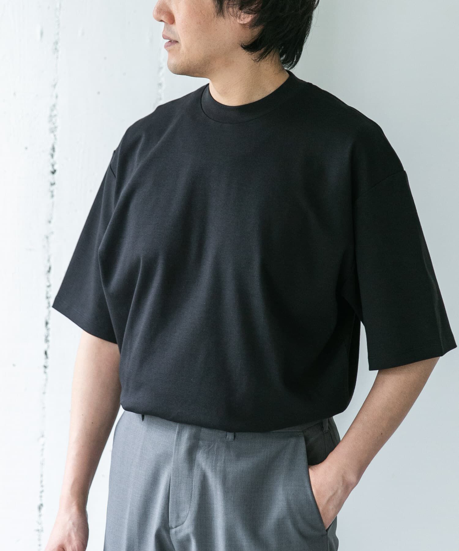 URBAN RESEARCH DOORS「『UR TECH』防汚ワイドテーパードTシャツ」|Tシャツ・カットソー|