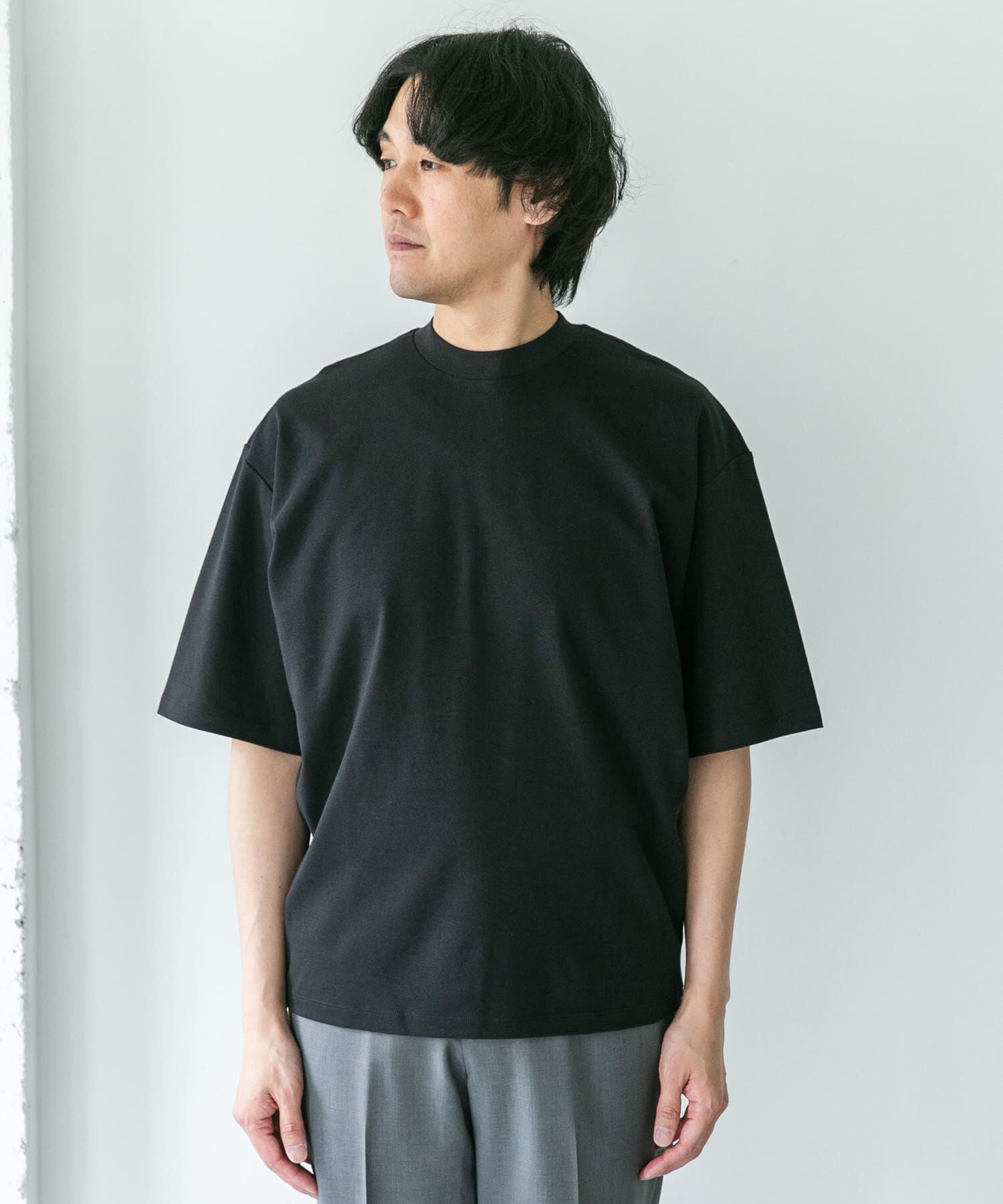 URBAN RESEARCH DOORS「『UR TECH』防汚ワイドテーパードTシャツ」|Tシャツ・カットソー|