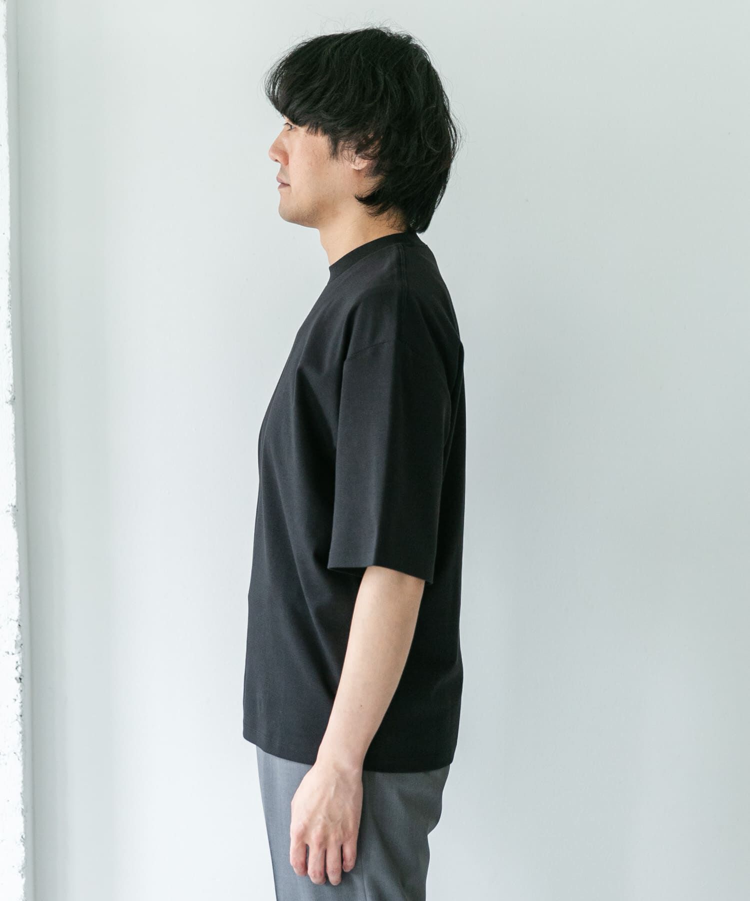 URBAN RESEARCH DOORS「『UR TECH』防汚ワイドテーパードTシャツ」|Tシャツ・カットソー|