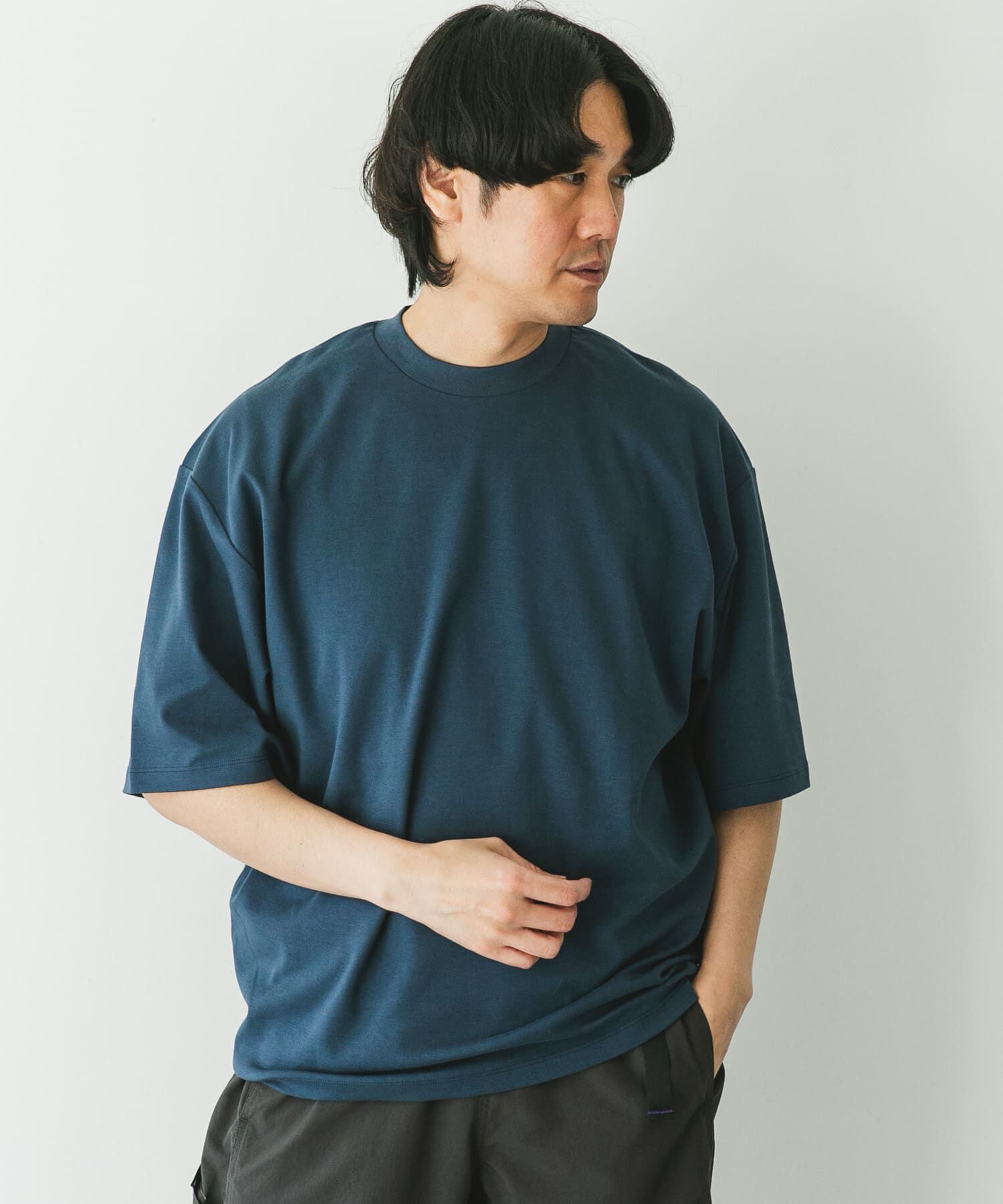 URBAN RESEARCH DOORS「『UR TECH』防汚ワイドテーパードTシャツ」|Tシャツ・カットソー|