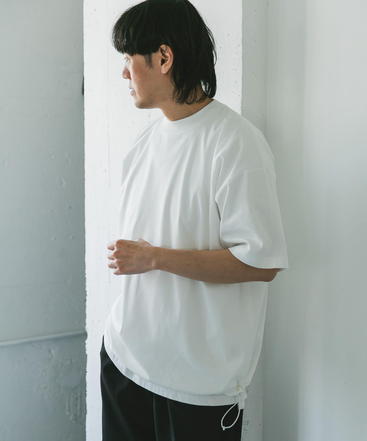 URBAN RESEARCH DOORS「『仁村紗和さん着用』『UR TECH』サマシェア ドロストTシャツ」|Tシャツ・カットソー|