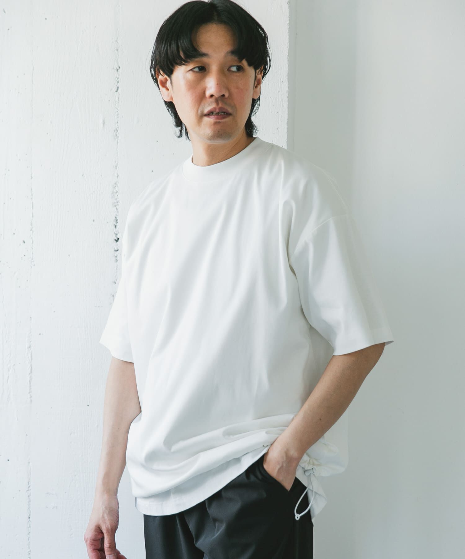 URBAN RESEARCH DOORS「『仁村紗和さん着用』『UR TECH』サマシェア ドロストTシャツ」|Tシャツ・カットソー|
