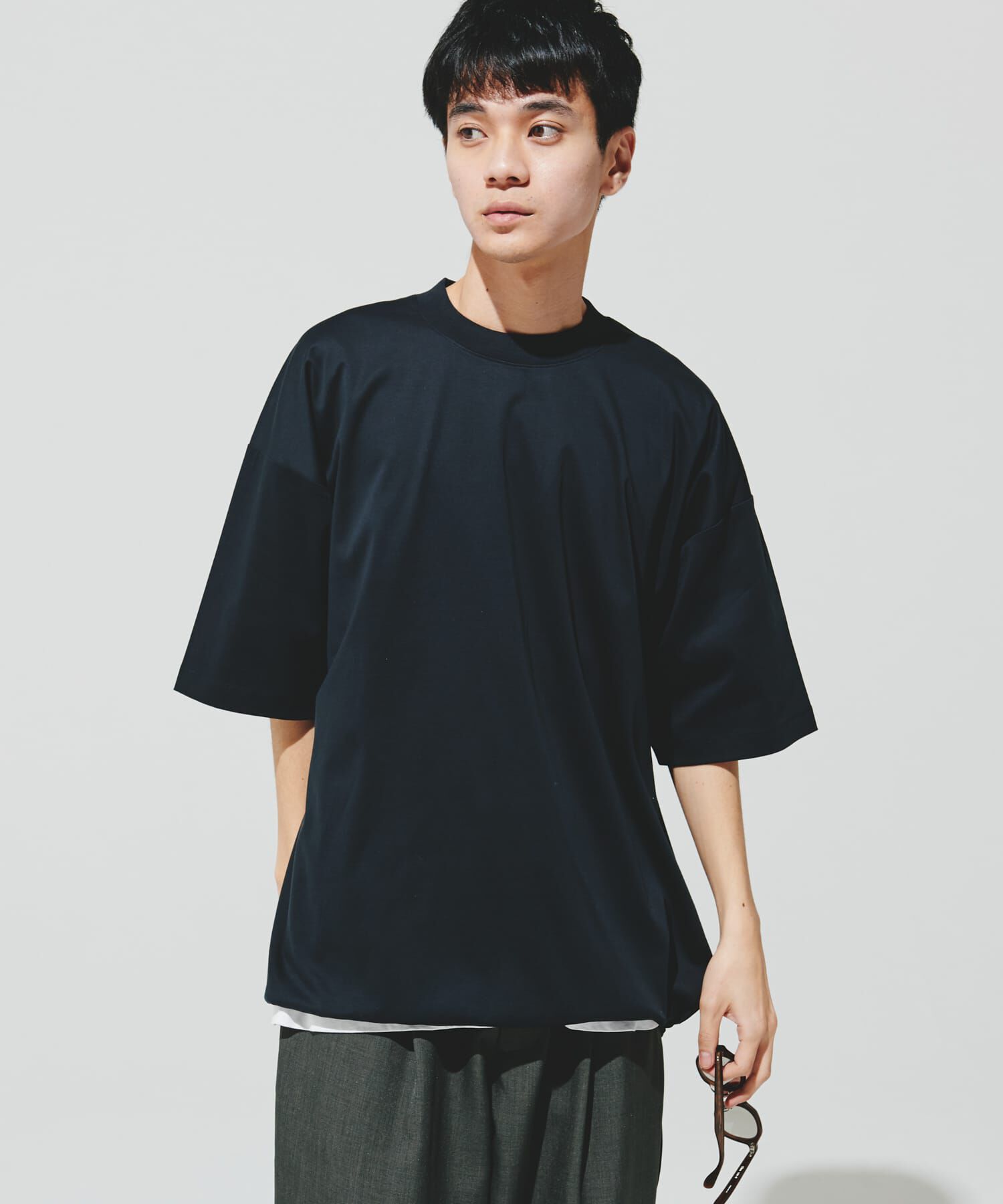 URBAN RESEARCH DOORS「『仁村紗和さん着用』『UR TECH』サマシェア ドロストTシャツ」|Tシャツ・カットソー|