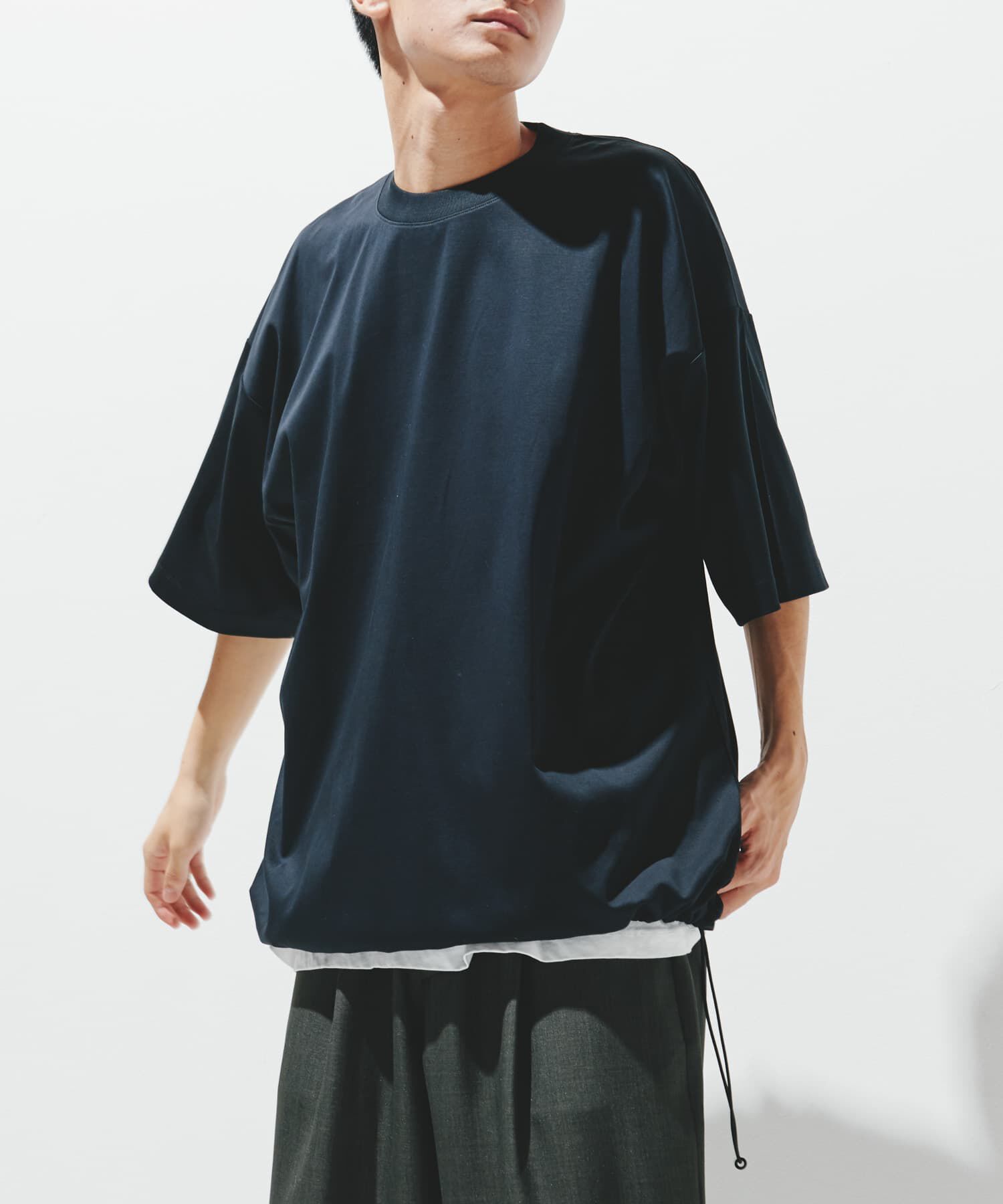 URBAN RESEARCH DOORS「『仁村紗和さん着用』『UR TECH』サマシェア ドロストTシャツ」|Tシャツ・カットソー|