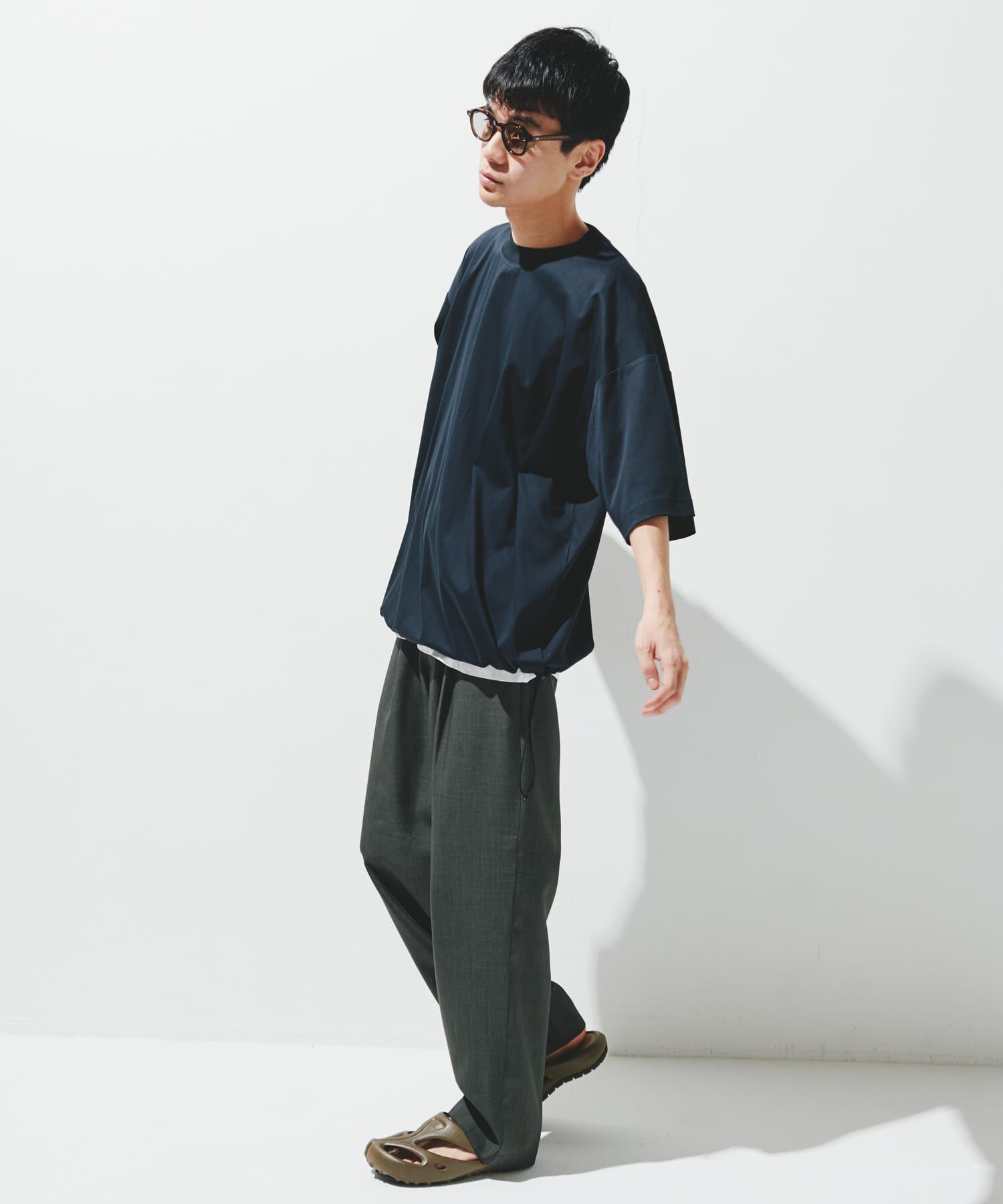 URBAN RESEARCH DOORS「『仁村紗和さん着用』『UR TECH』サマシェア ドロストTシャツ」|Tシャツ・カットソー|