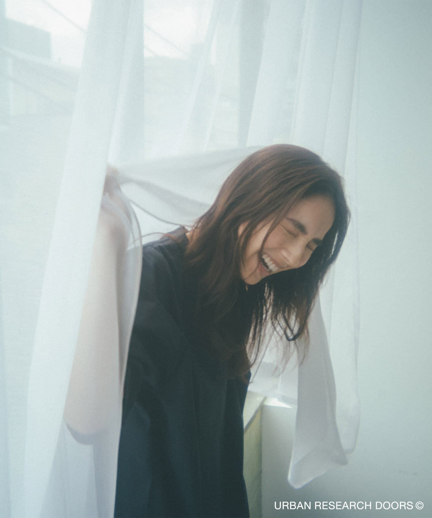 URBAN RESEARCH DOORS「『仁村紗和さん着用』『UR TECH』サマシェア ドロストTシャツ」|Tシャツ・カットソー|