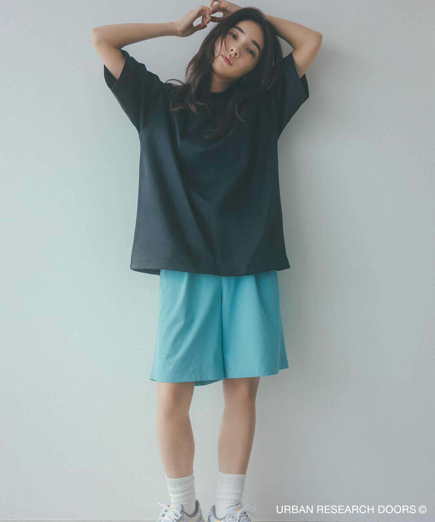 URBAN RESEARCH DOORS「『仁村紗和さん着用』『UR TECH』サマシェア ドロストTシャツ」|Tシャツ・カットソー|