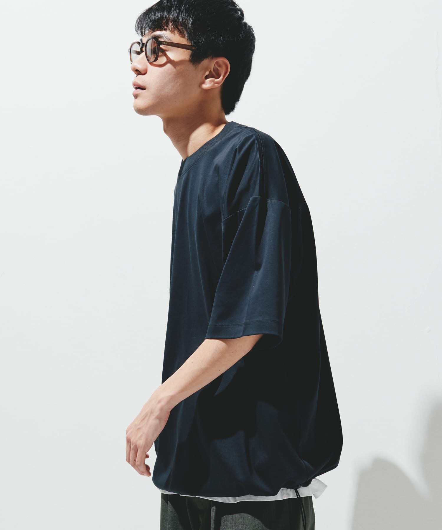 URBAN RESEARCH DOORS「『仁村紗和さん着用』『UR TECH』サマシェア ドロストTシャツ」|Tシャツ・カットソー|