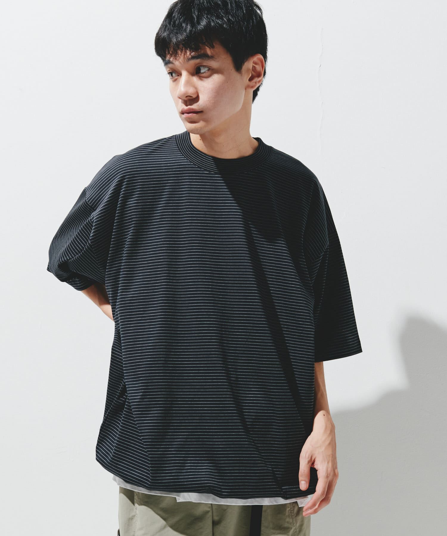 URBAN RESEARCH DOORS「『仁村紗和さん着用』『UR TECH』サマシェア ドロストTシャツ」|Tシャツ・カットソー|