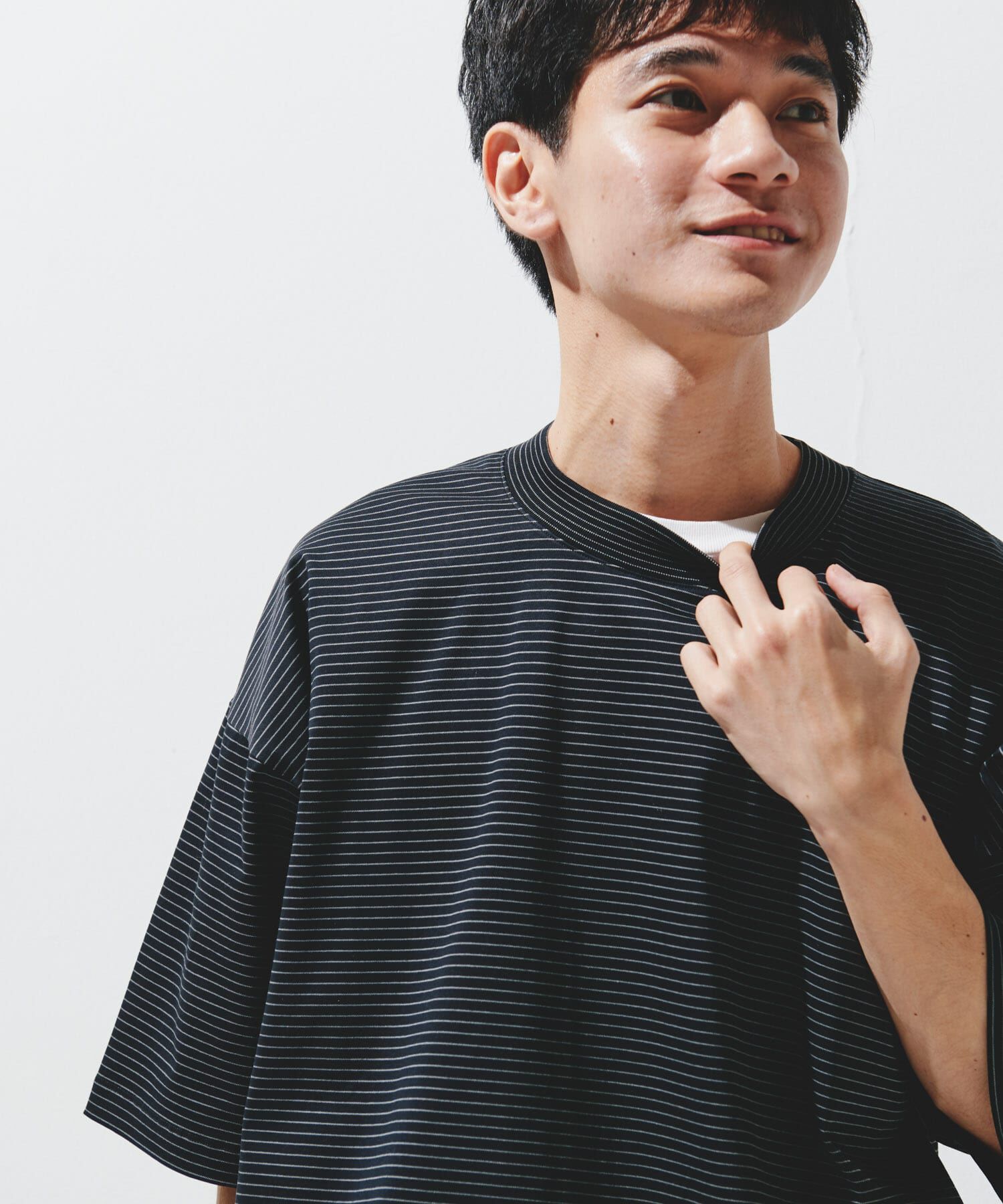 URBAN RESEARCH DOORS「『仁村紗和さん着用』『UR TECH』サマシェア ドロストTシャツ」|Tシャツ・カットソー|