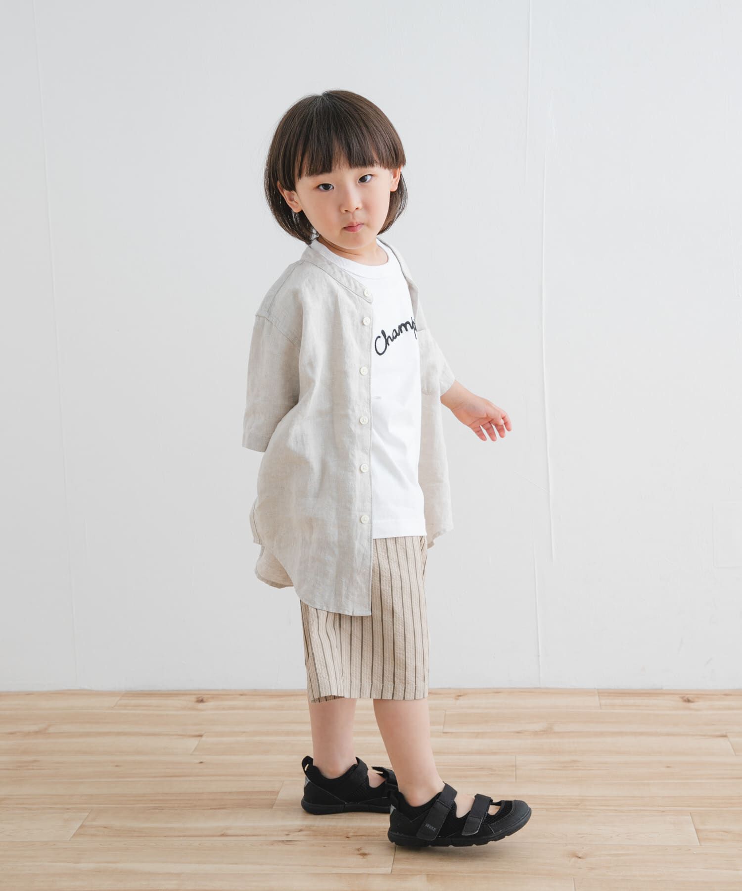 URBAN RESEARCH DOORS「『親子リンク』シルケットリネンバンドカラーシャツ(KIDS)」|その他|