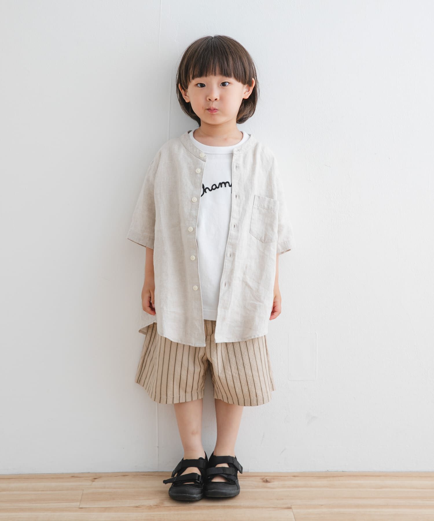 URBAN RESEARCH DOORS「『親子リンク』シルケットリネンバンドカラーシャツ(KIDS)」|その他|