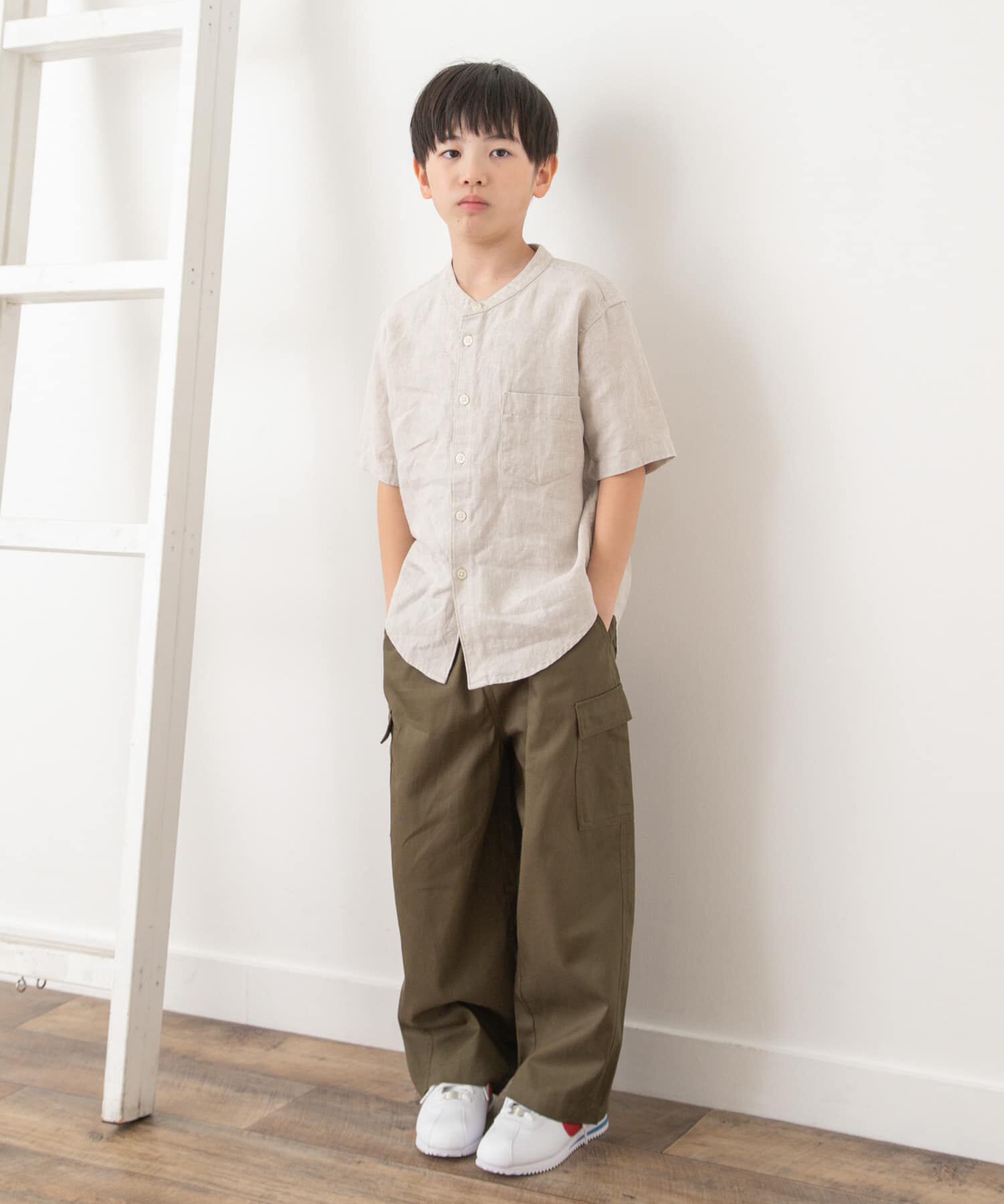 URBAN RESEARCH DOORS「『親子リンク』シルケットリネンバンドカラーシャツ(KIDS)」|その他|