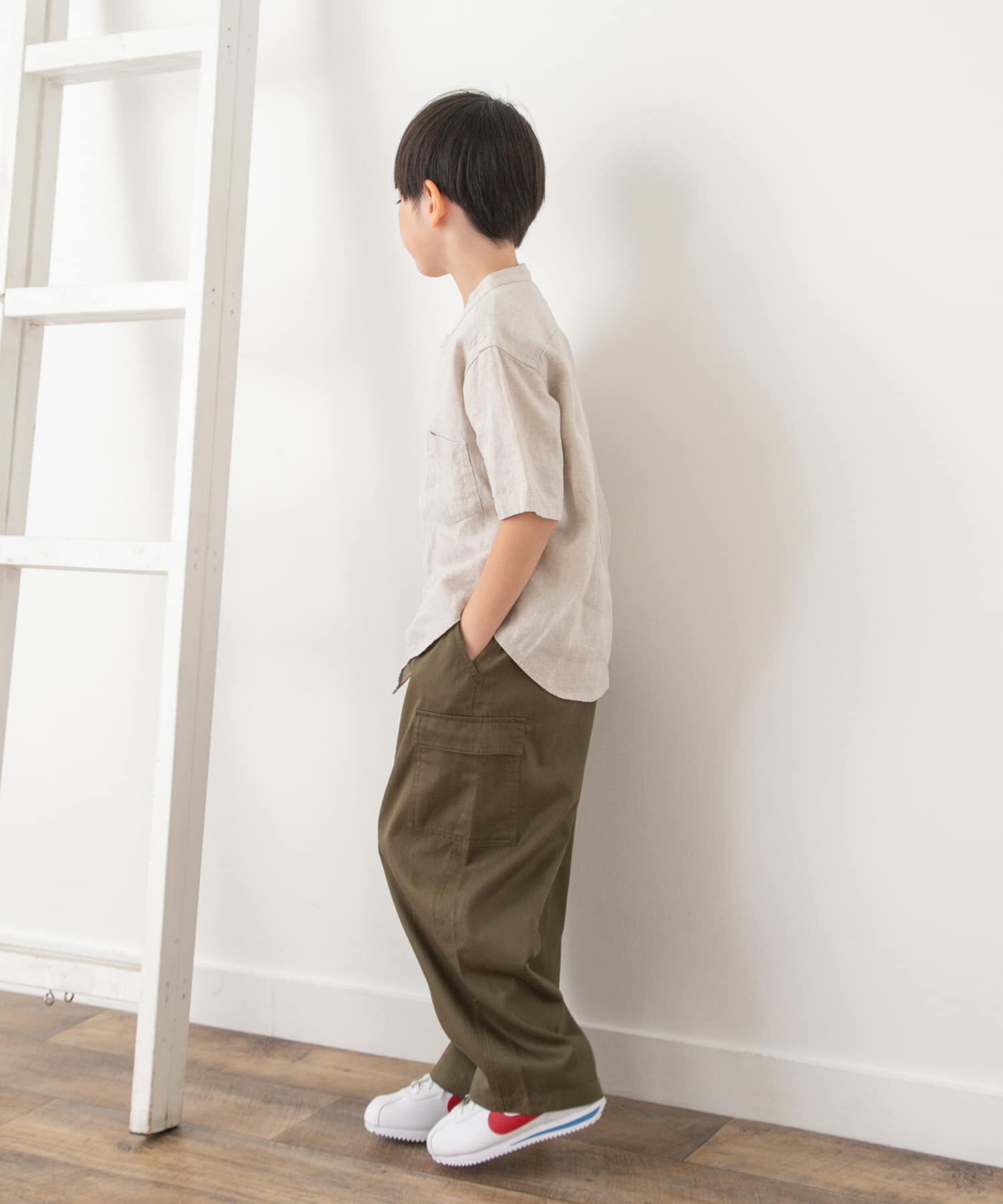 URBAN RESEARCH DOORS「『親子リンク』シルケットリネンバンドカラーシャツ(KIDS)」|その他|