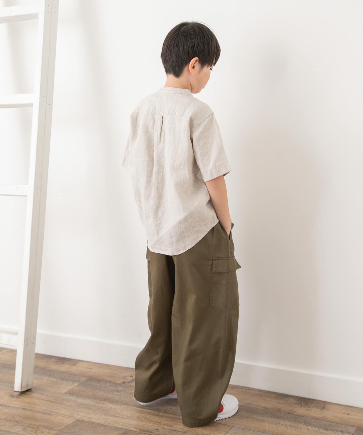 URBAN RESEARCH DOORS「『親子リンク』シルケットリネンバンドカラーシャツ(KIDS)」|その他|