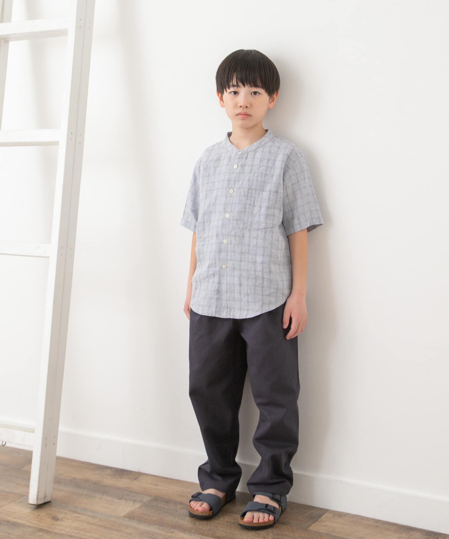 URBAN RESEARCH DOORS「『親子リンク』シルケットリネンバンドカラーシャツ(KIDS)」|その他|
