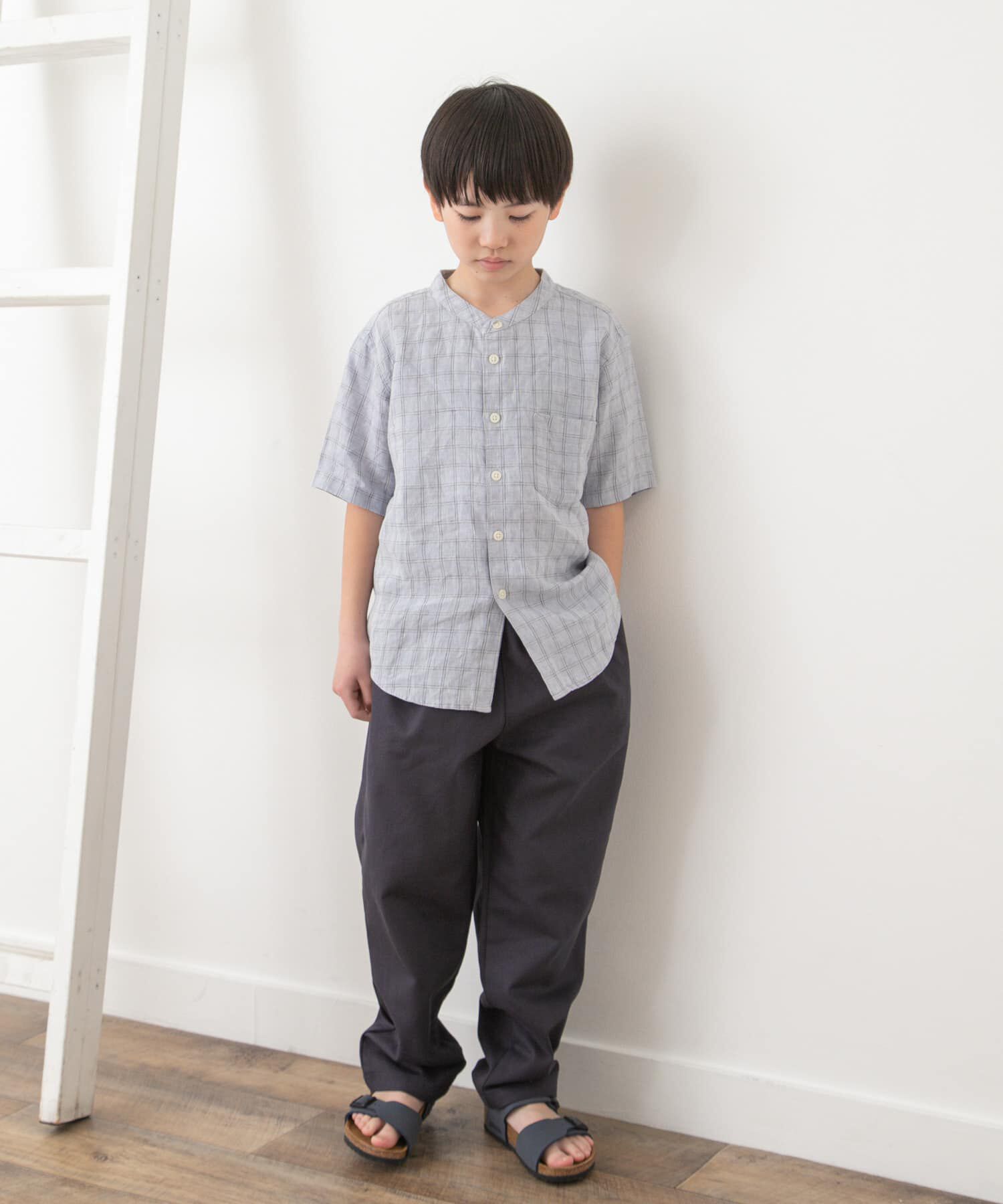 URBAN RESEARCH DOORS「『親子リンク』シルケットリネンバンドカラーシャツ(KIDS)」|その他|