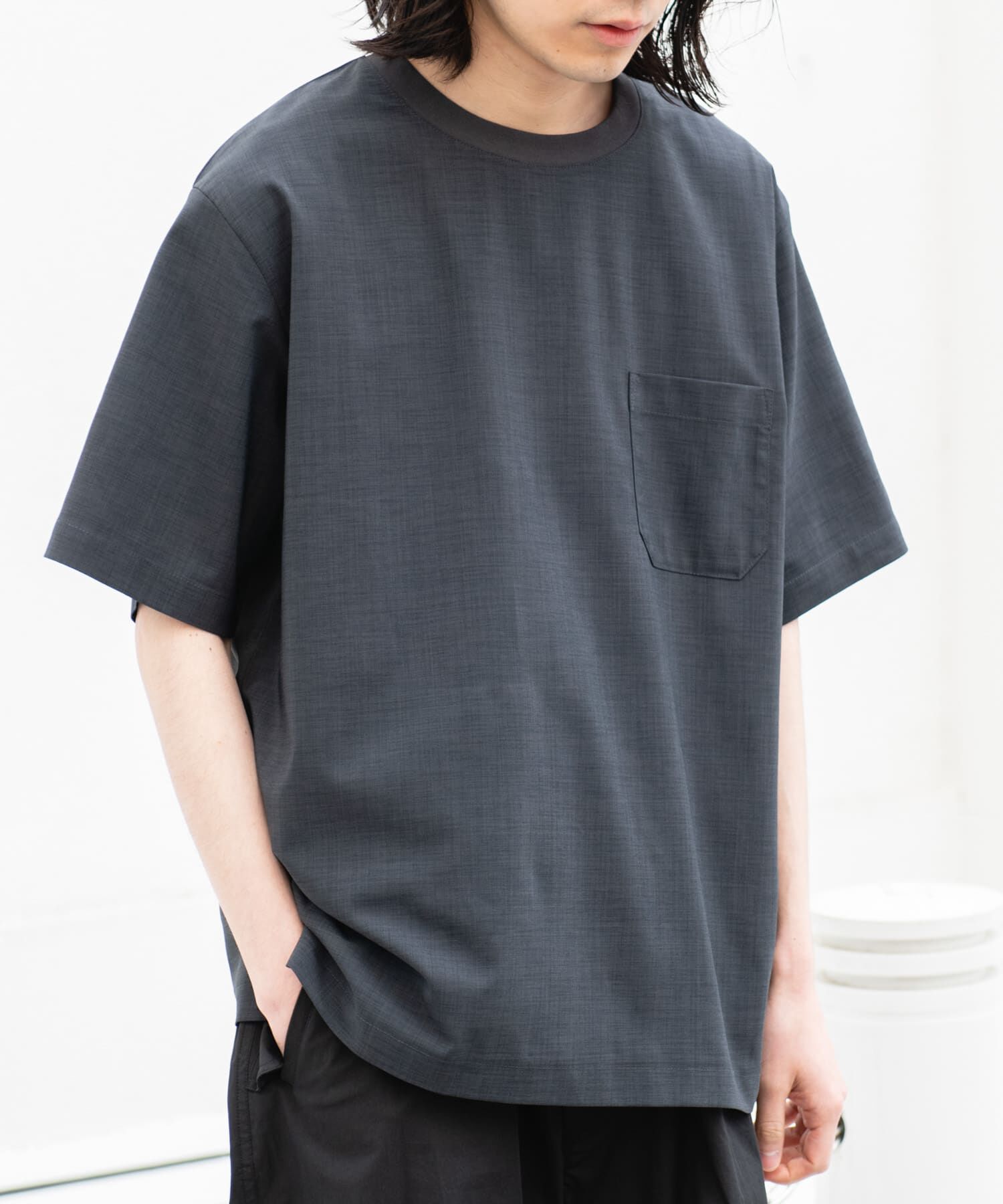 Sonny Label 「『吸水速乾』クイックドライリネンタッチTシャツ」|Tシャツ・カットソー|