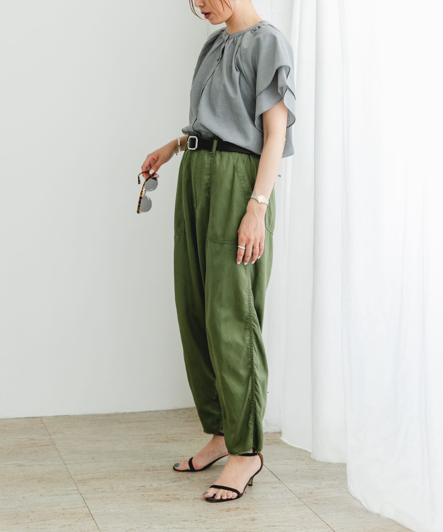 URBAN RESEARCH ROSSO「リンネル8月号掲載『UR TECH』F by ROSSO　フレアスリーブブラウス」|シャツ・ブラウス|