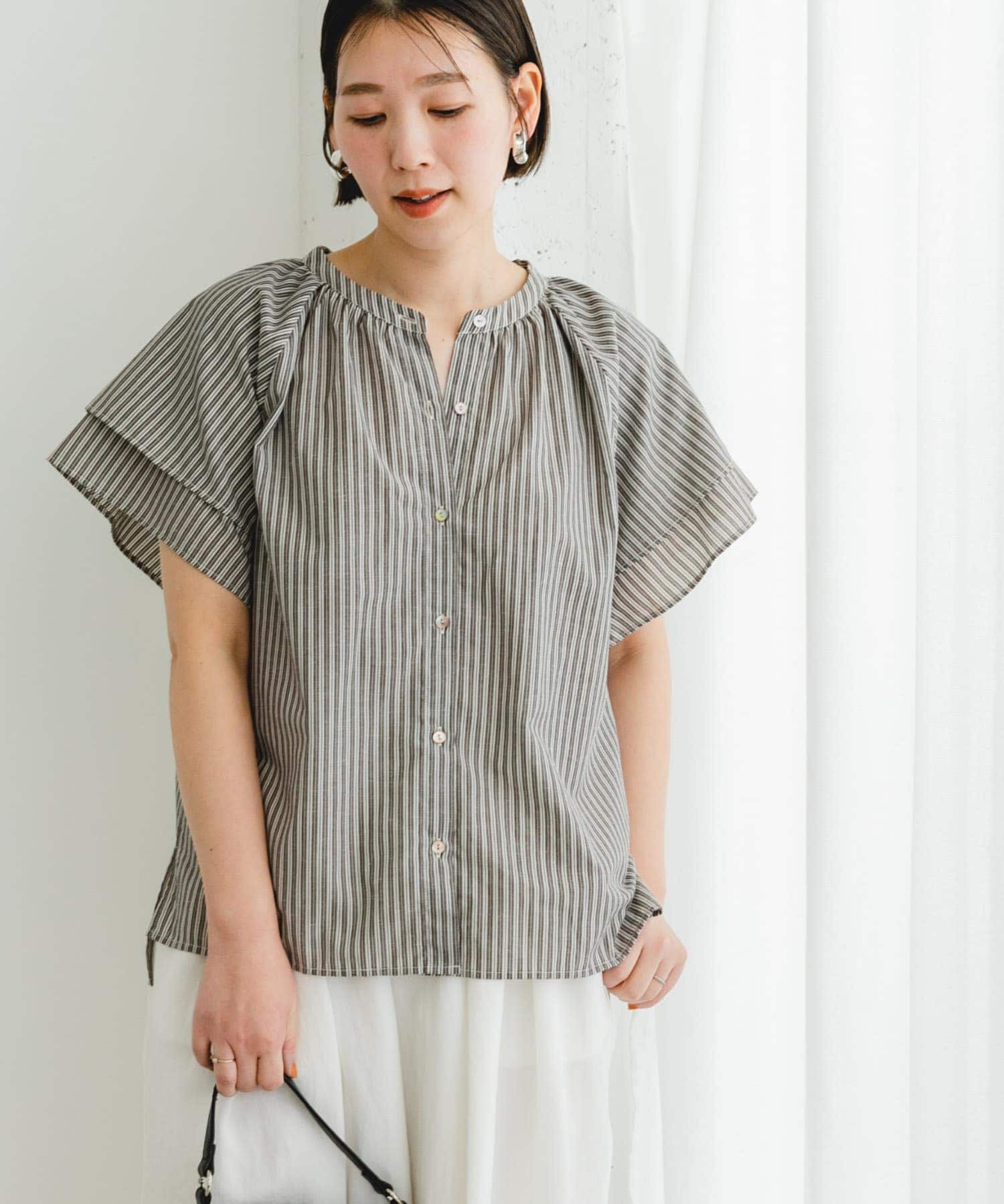 URBAN RESEARCH ROSSO「リンネル8月号掲載『UR TECH』F by ROSSO　フレアスリーブブラウス」|シャツ・ブラウス|