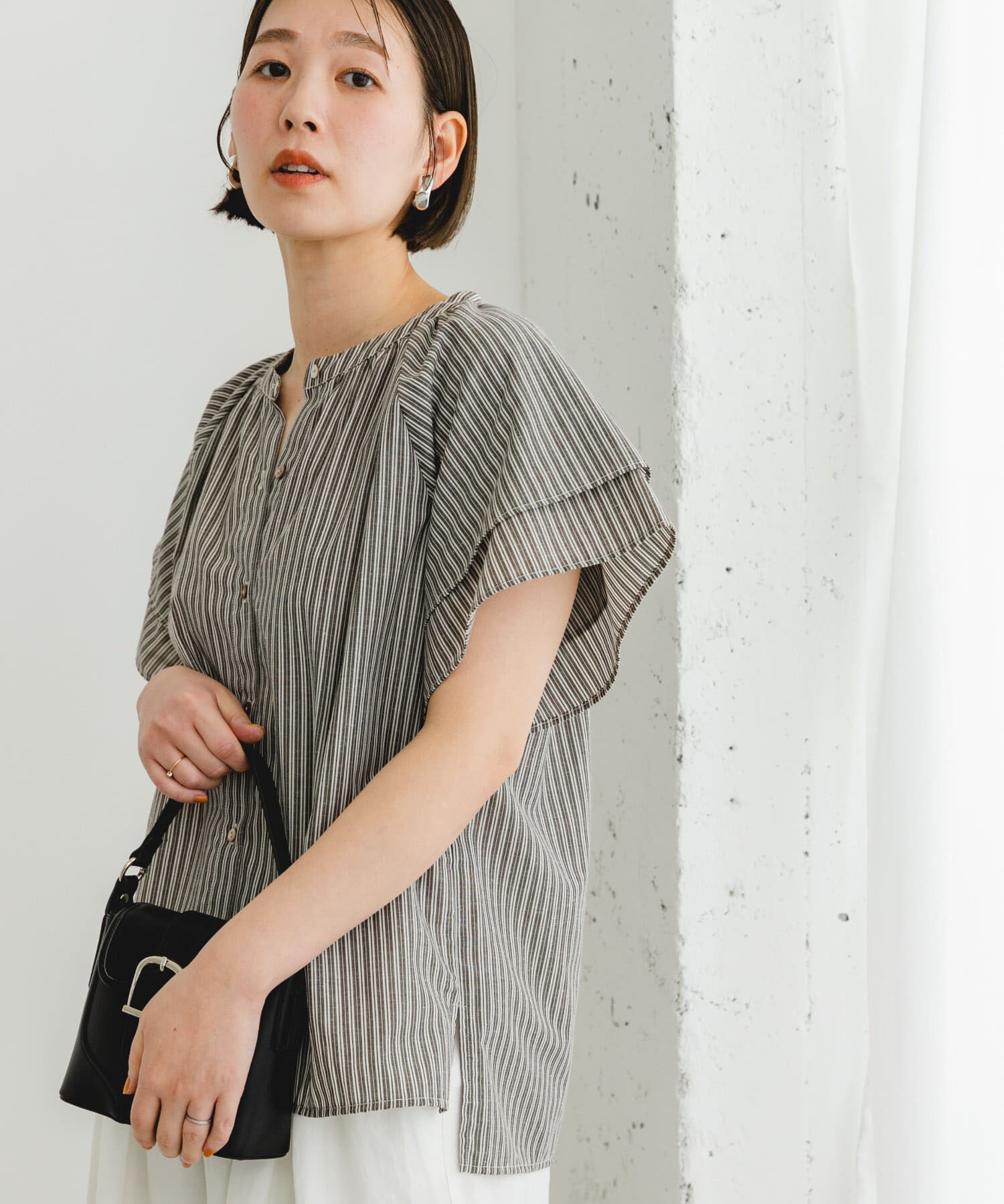 URBAN RESEARCH ROSSO「リンネル8月号掲載『UR TECH』F by ROSSO　フレアスリーブブラウス」|シャツ・ブラウス|