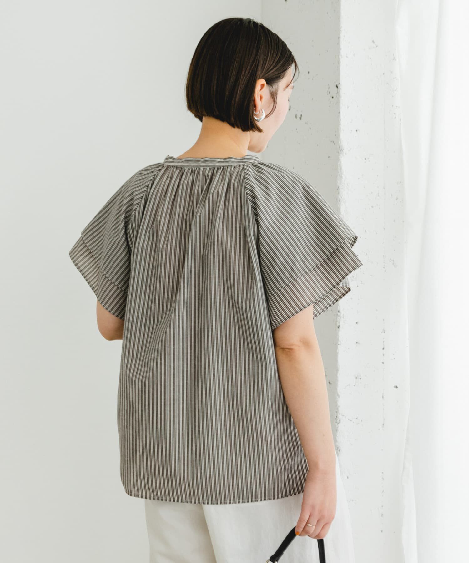 URBAN RESEARCH ROSSO「リンネル8月号掲載『UR TECH』F by ROSSO　フレアスリーブブラウス」|シャツ・ブラウス|