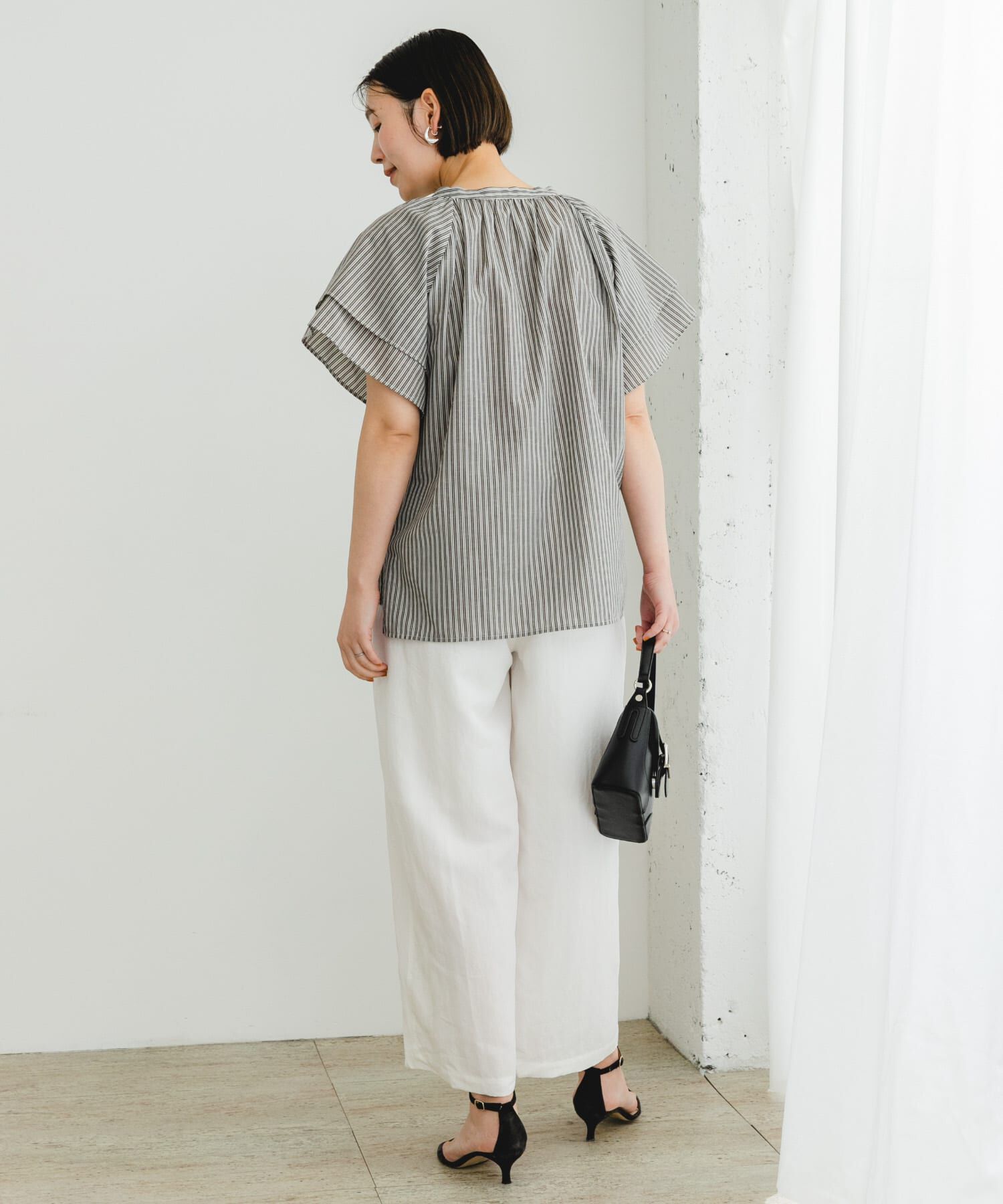 URBAN RESEARCH ROSSO「リンネル8月号掲載『UR TECH』F by ROSSO　フレアスリーブブラウス」|シャツ・ブラウス|