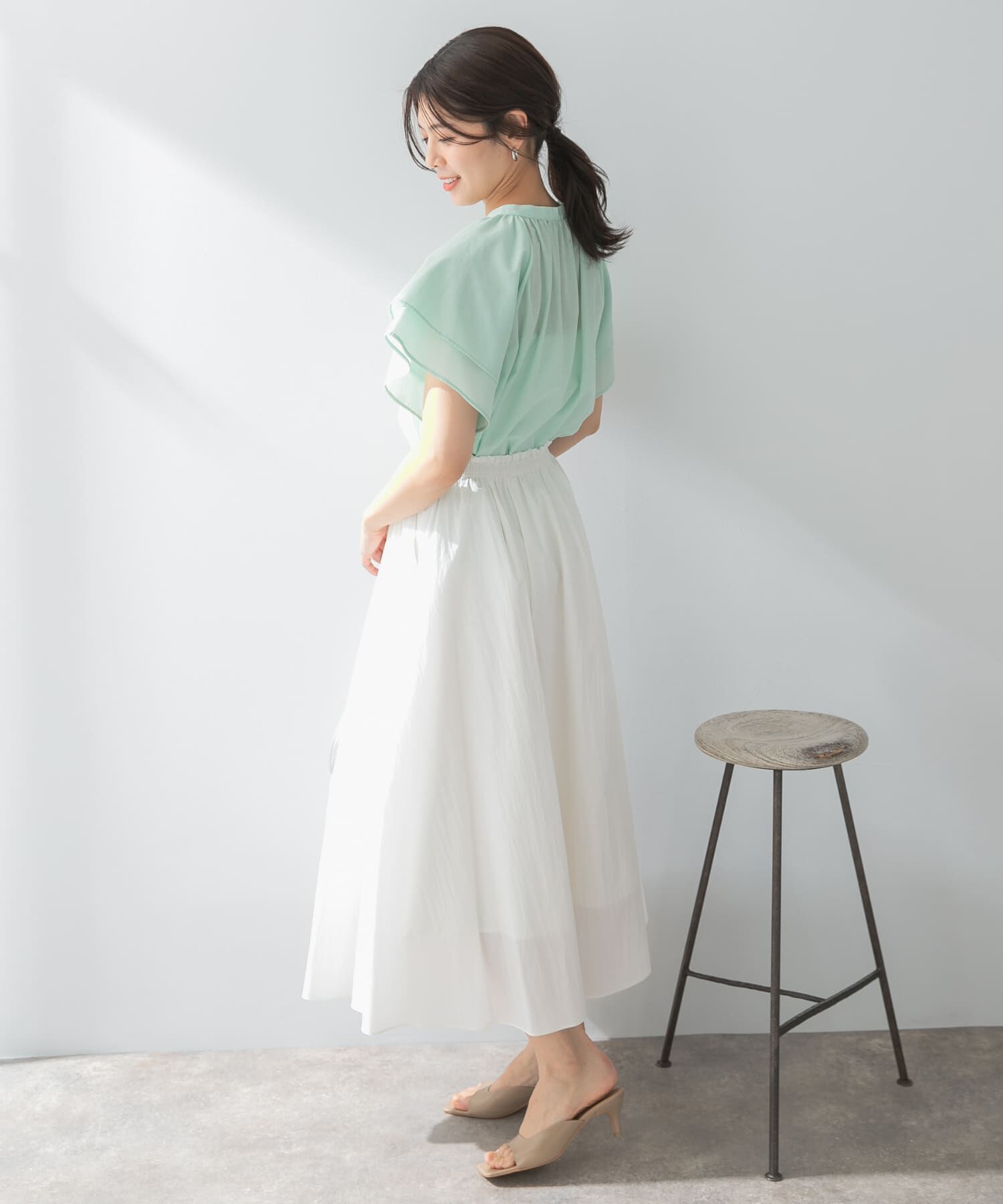 URBAN RESEARCH ROSSO「リンネル8月号掲載『UR TECH』F by ROSSO　フレアスリーブブラウス」|シャツ・ブラウス|