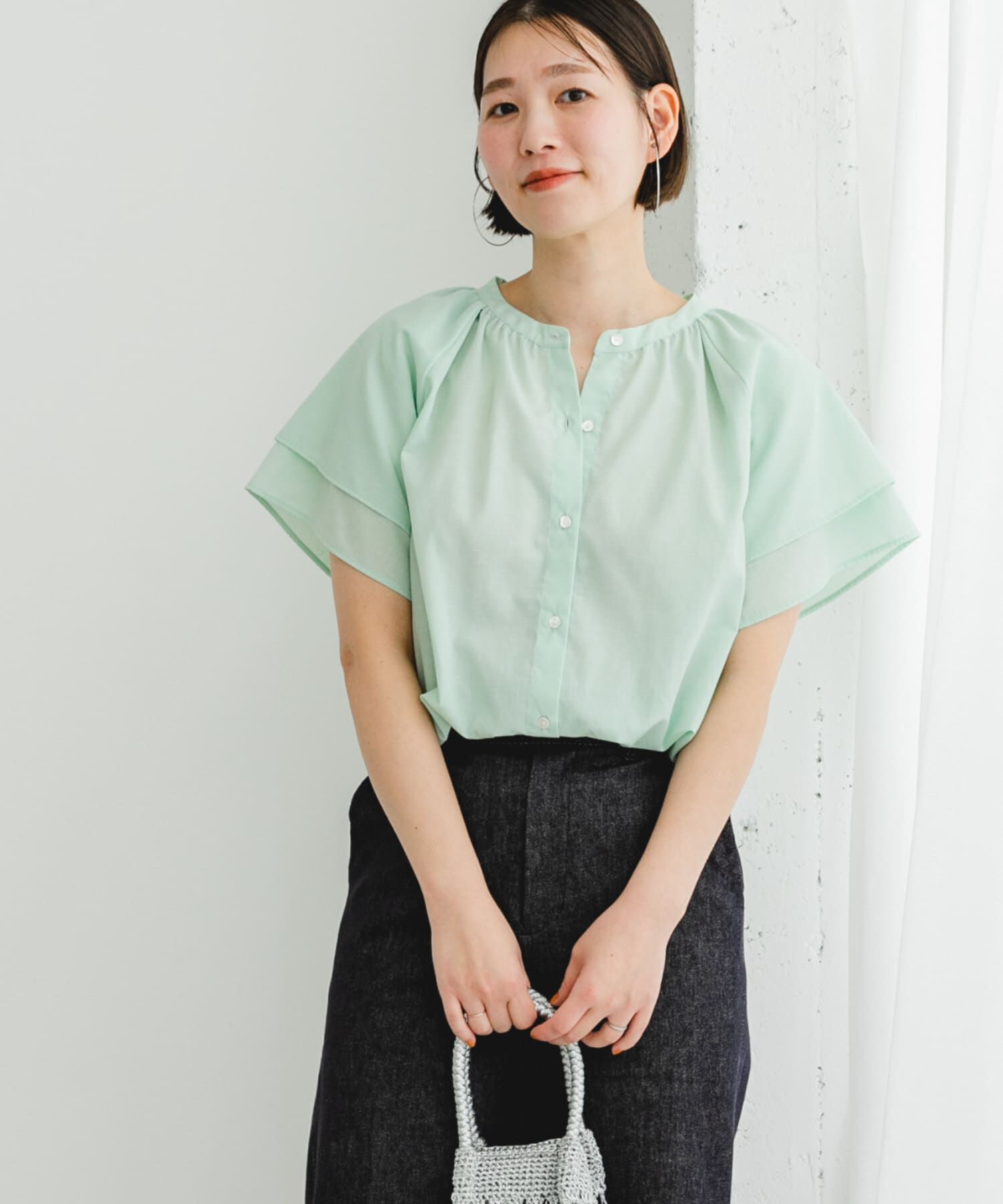 URBAN RESEARCH ROSSO「リンネル8月号掲載『UR TECH』F by ROSSO　フレアスリーブブラウス」|シャツ・ブラウス|