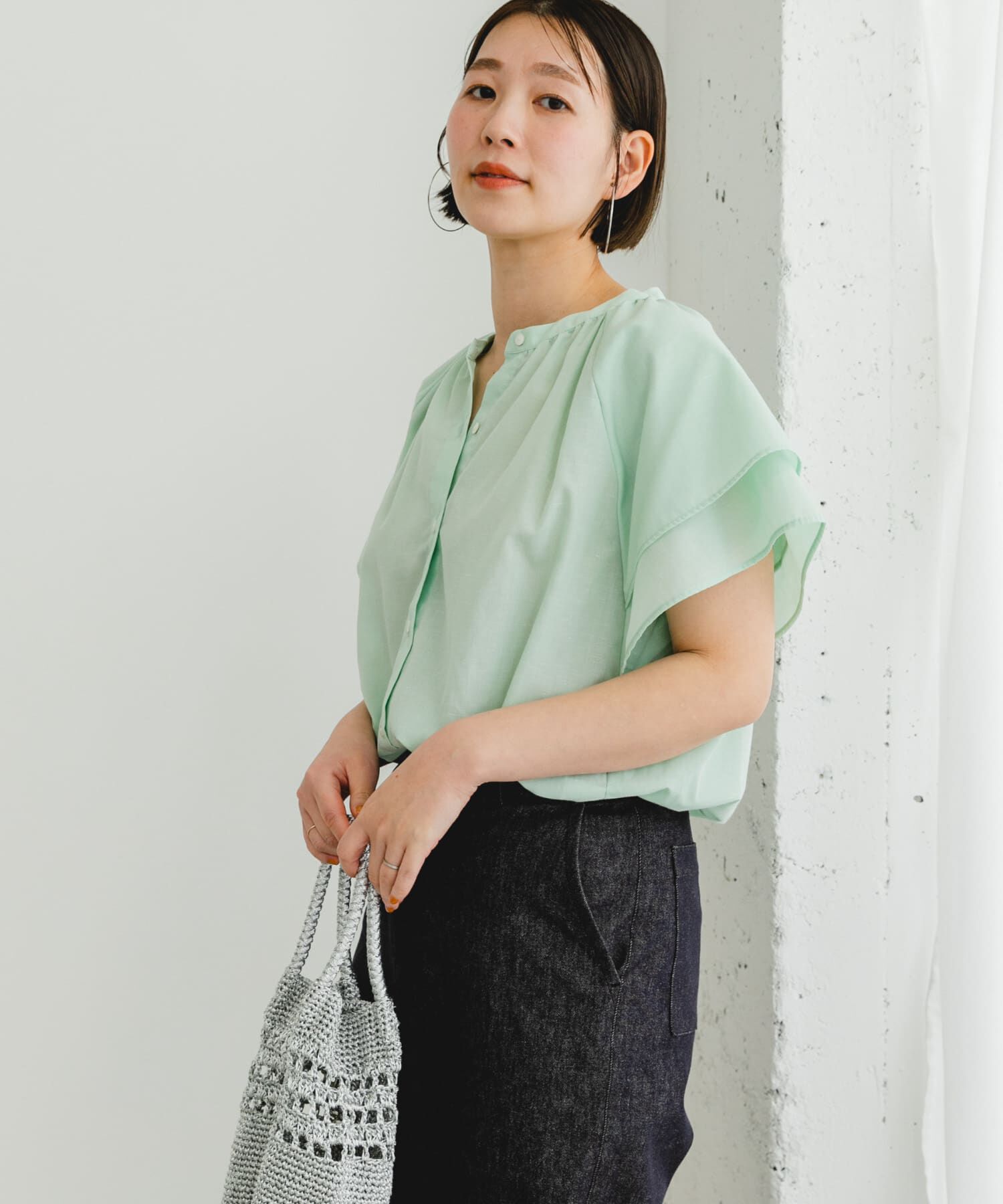 URBAN RESEARCH ROSSO「リンネル8月号掲載『UR TECH』F by ROSSO　フレアスリーブブラウス」|シャツ・ブラウス|