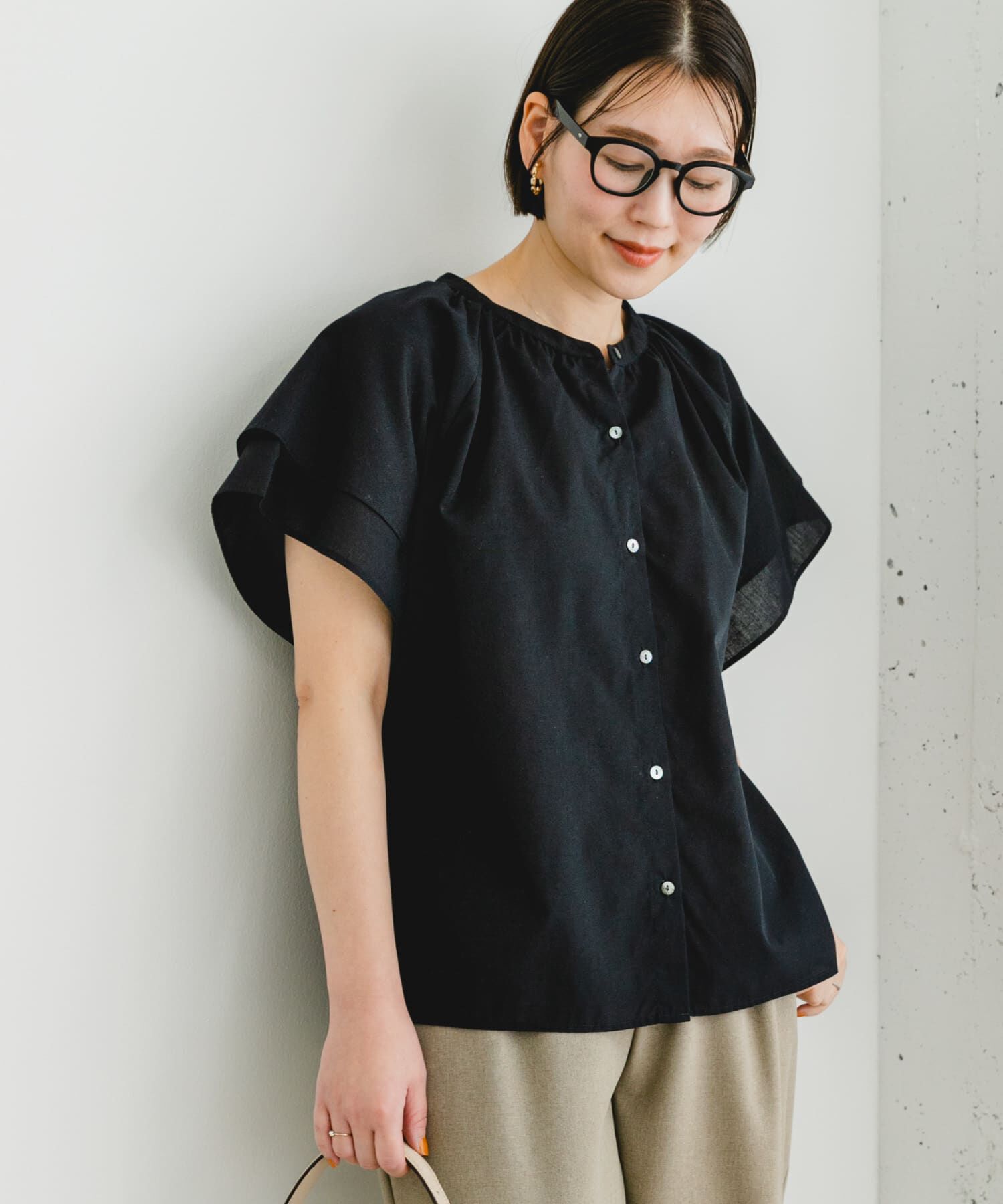 URBAN RESEARCH ROSSO「リンネル8月号掲載『UR TECH』F by ROSSO　フレアスリーブブラウス」|シャツ・ブラウス|