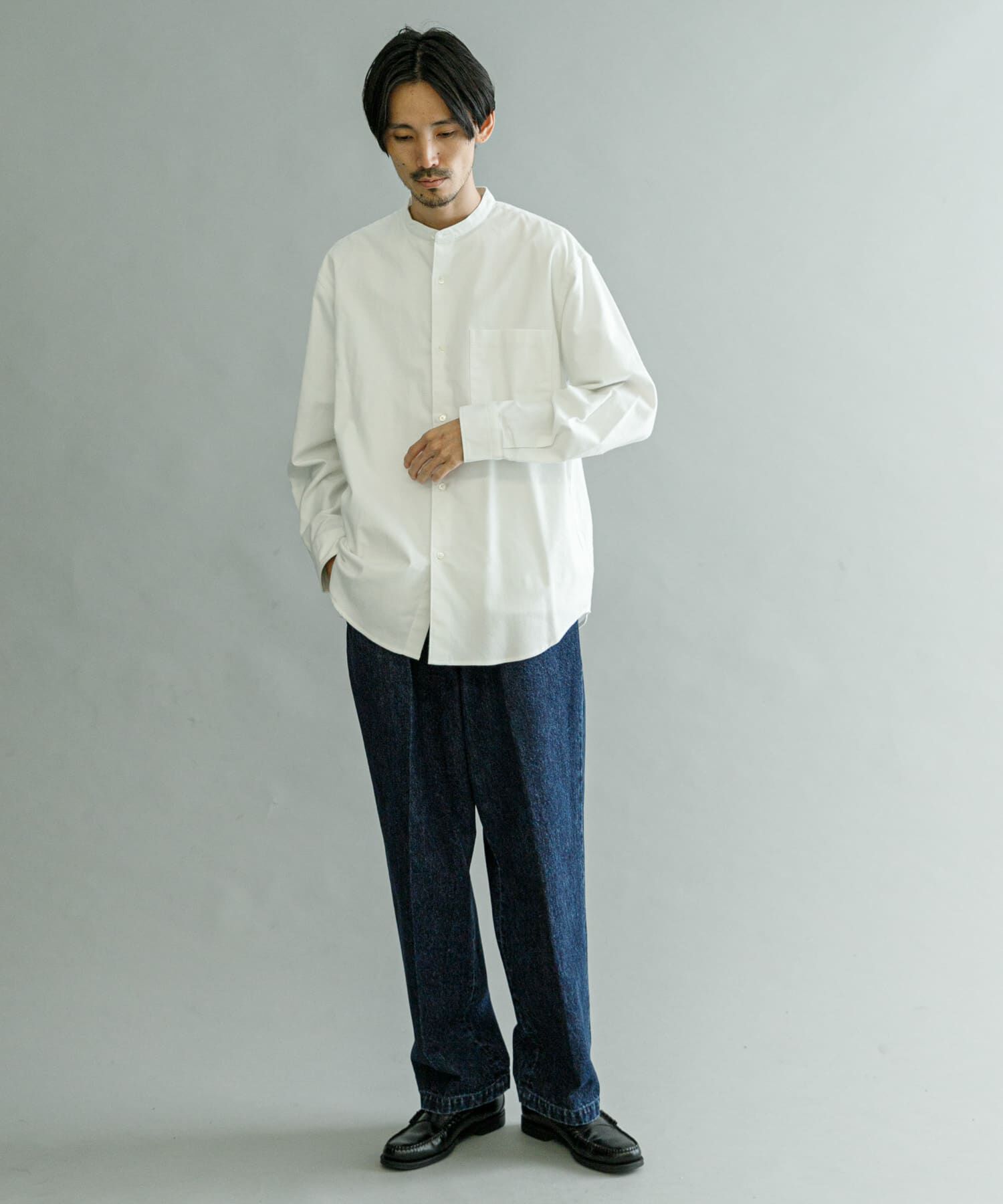 URBAN RESEARCH「『UR TECH』バンドカラーシャツ」|シャツ・ブラウス|