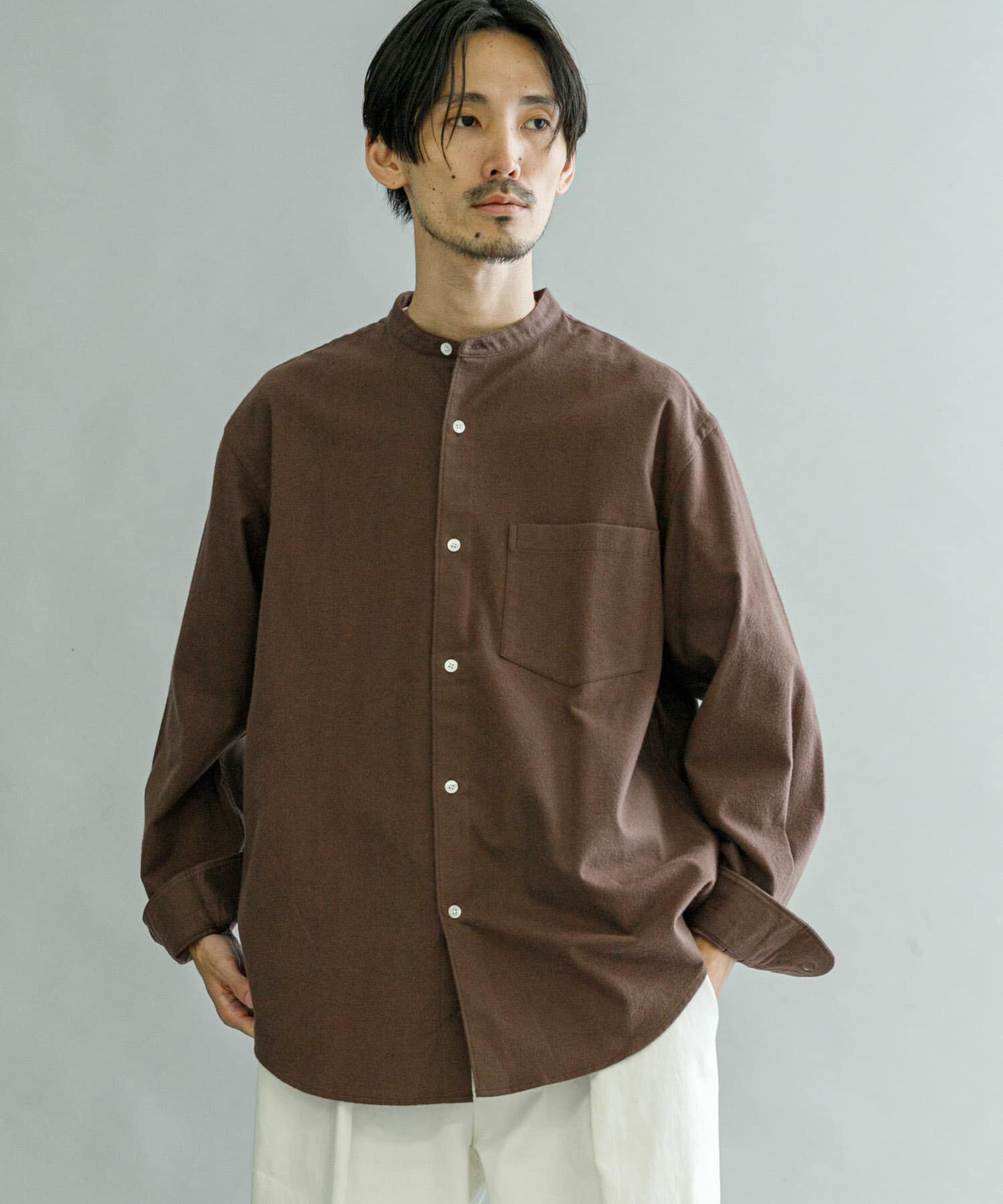 URBAN RESEARCH「『UR TECH』バンドカラーシャツ」|シャツ・ブラウス|